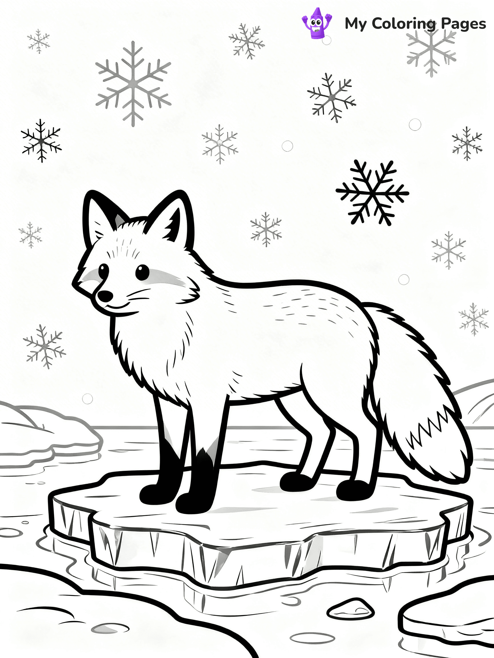 Arctic Fox Coloring Pages - 19