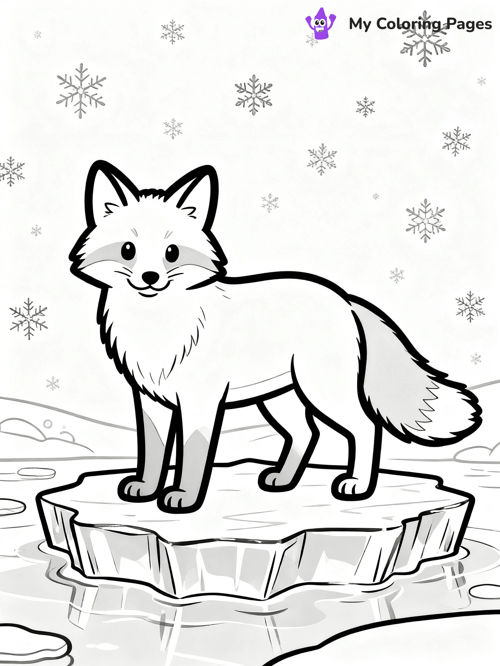 Arctic Fox Coloring Pages - 18