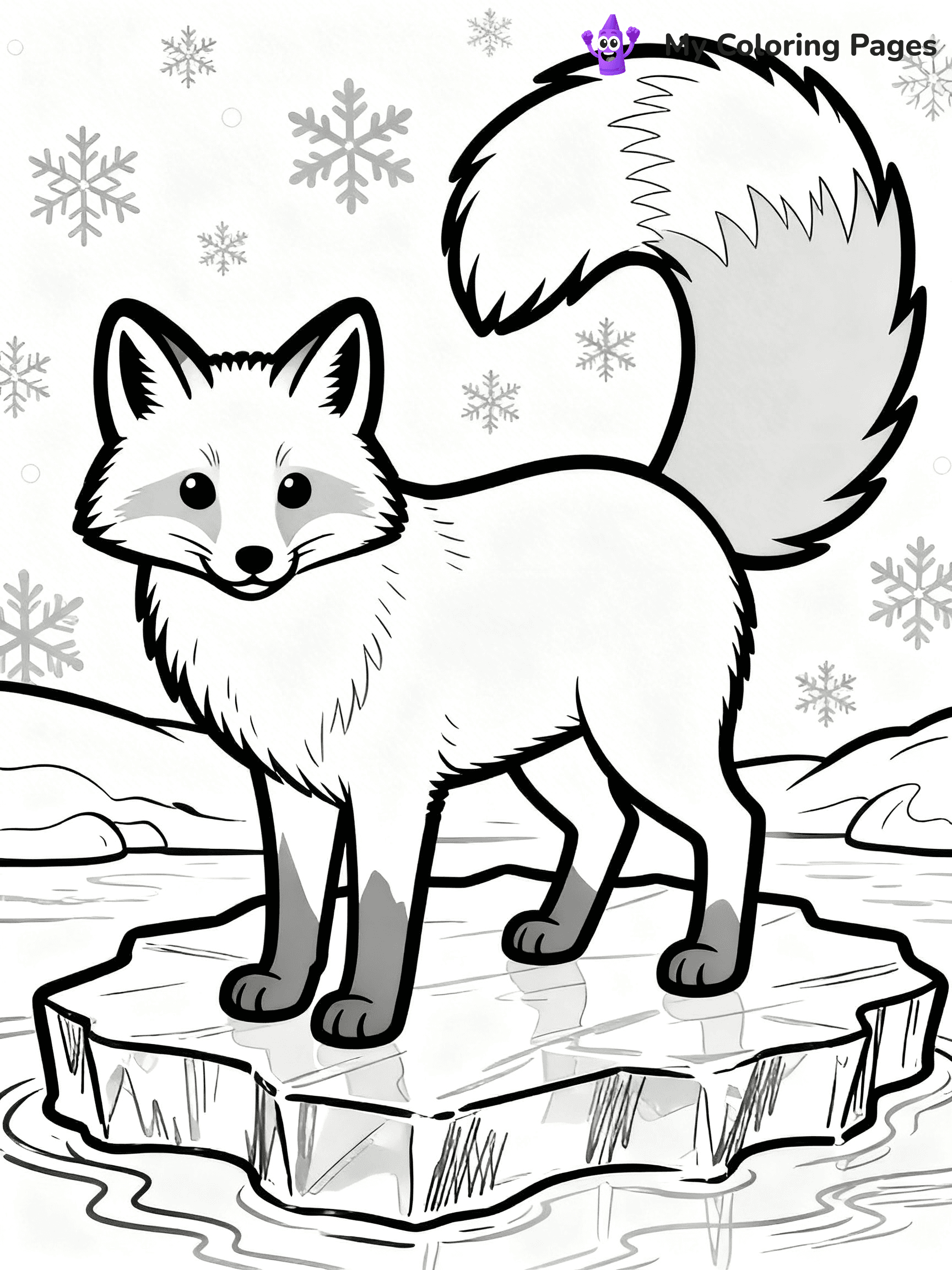 Arctic Fox Coloring Pages - 17