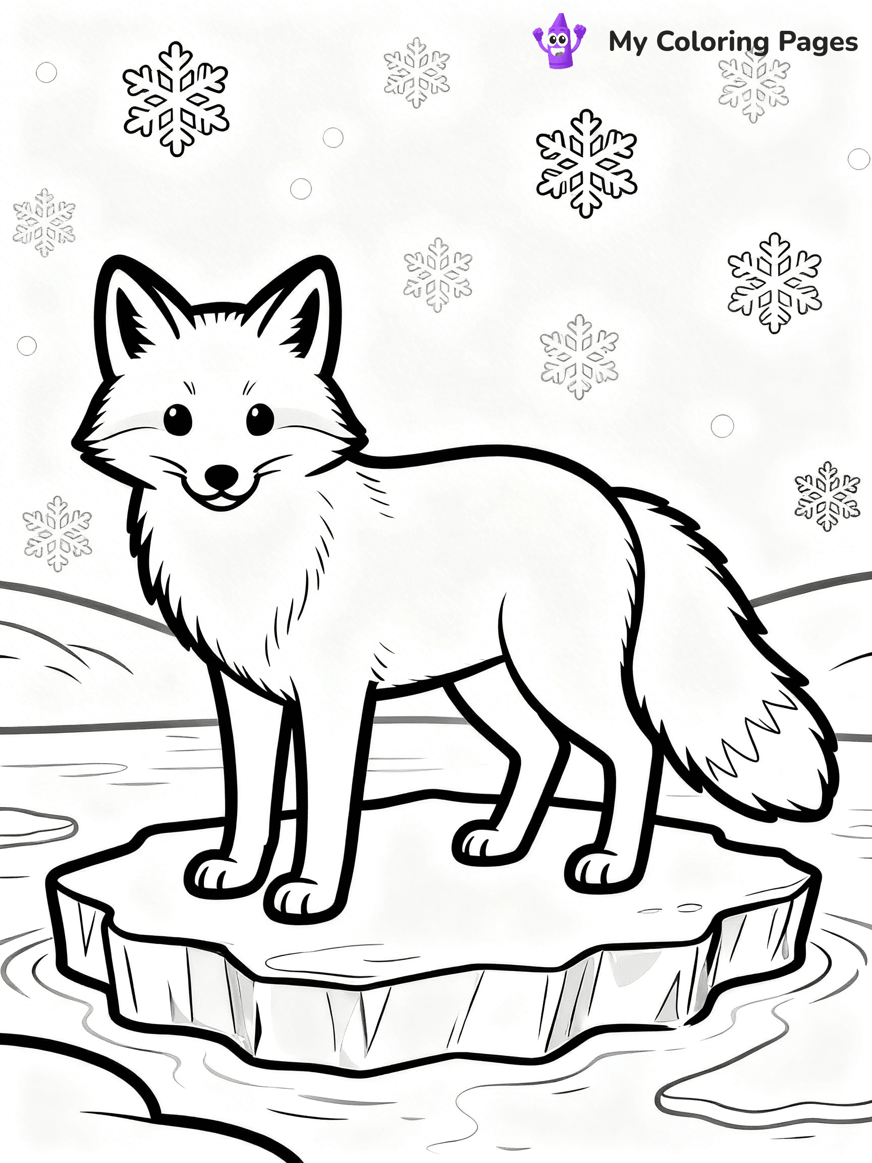 Arctic Fox Coloring Pages - 16
