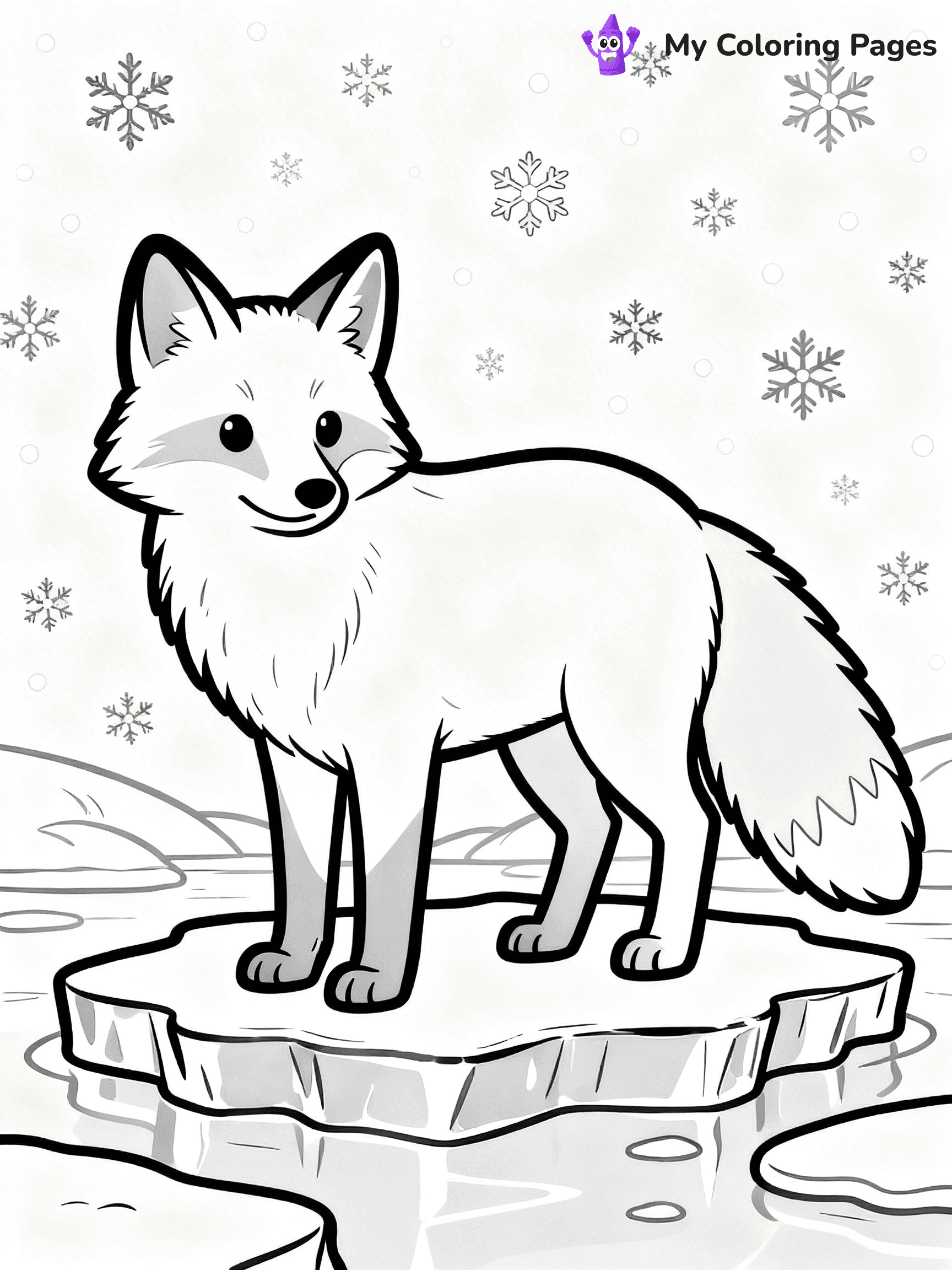 Arctic Fox Coloring Pages - 15