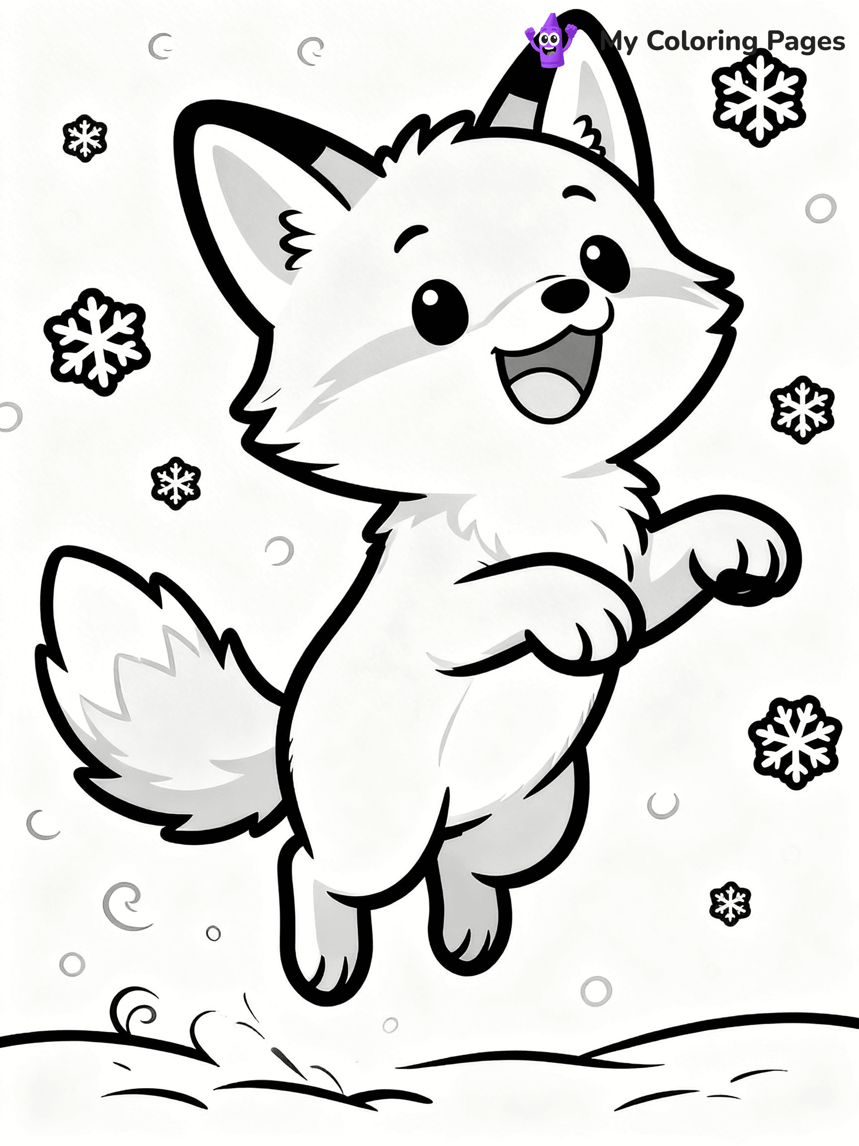 Arctic Fox Coloring Pages - 11