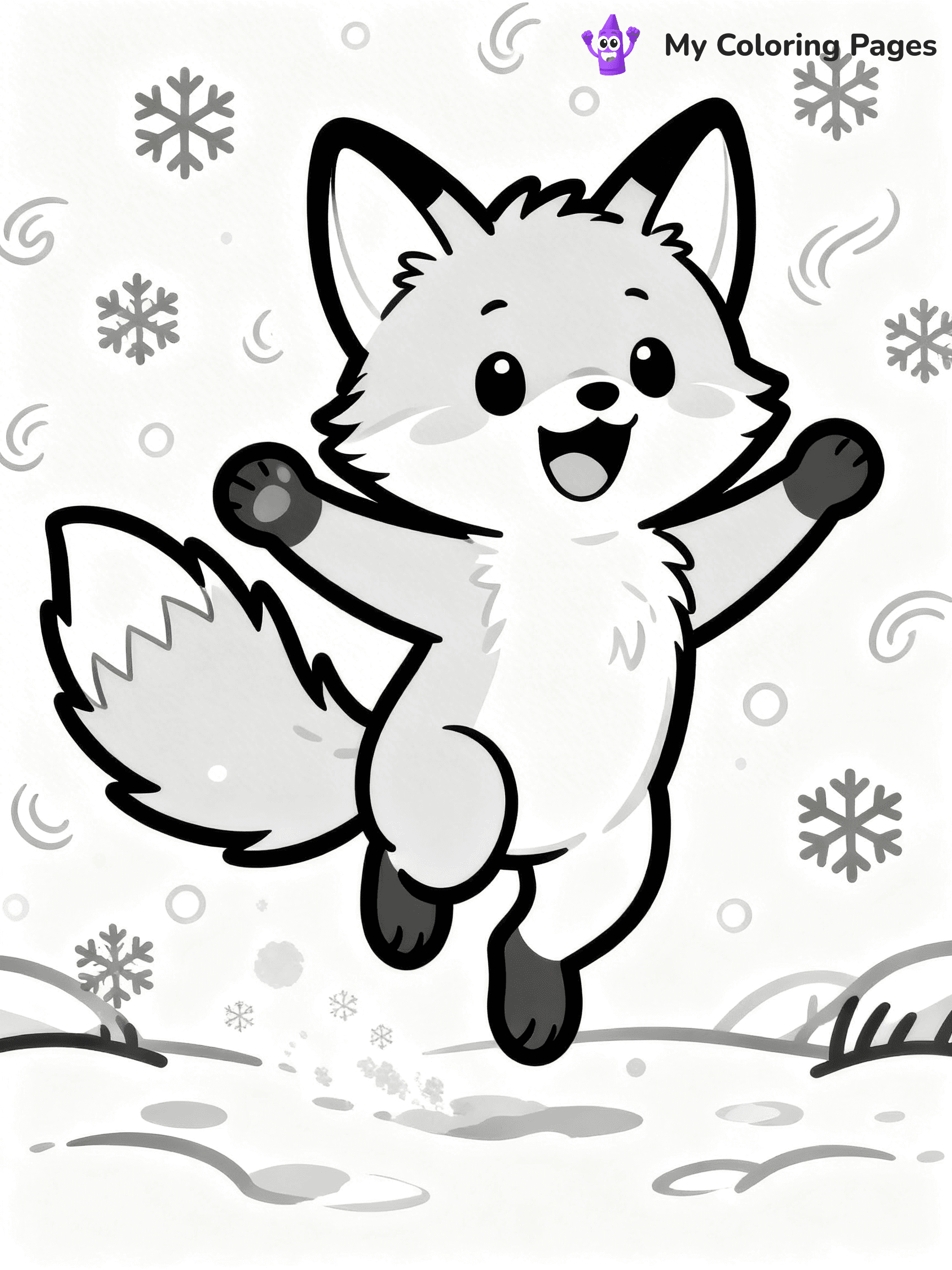 Arctic Fox Coloring Pages - 10