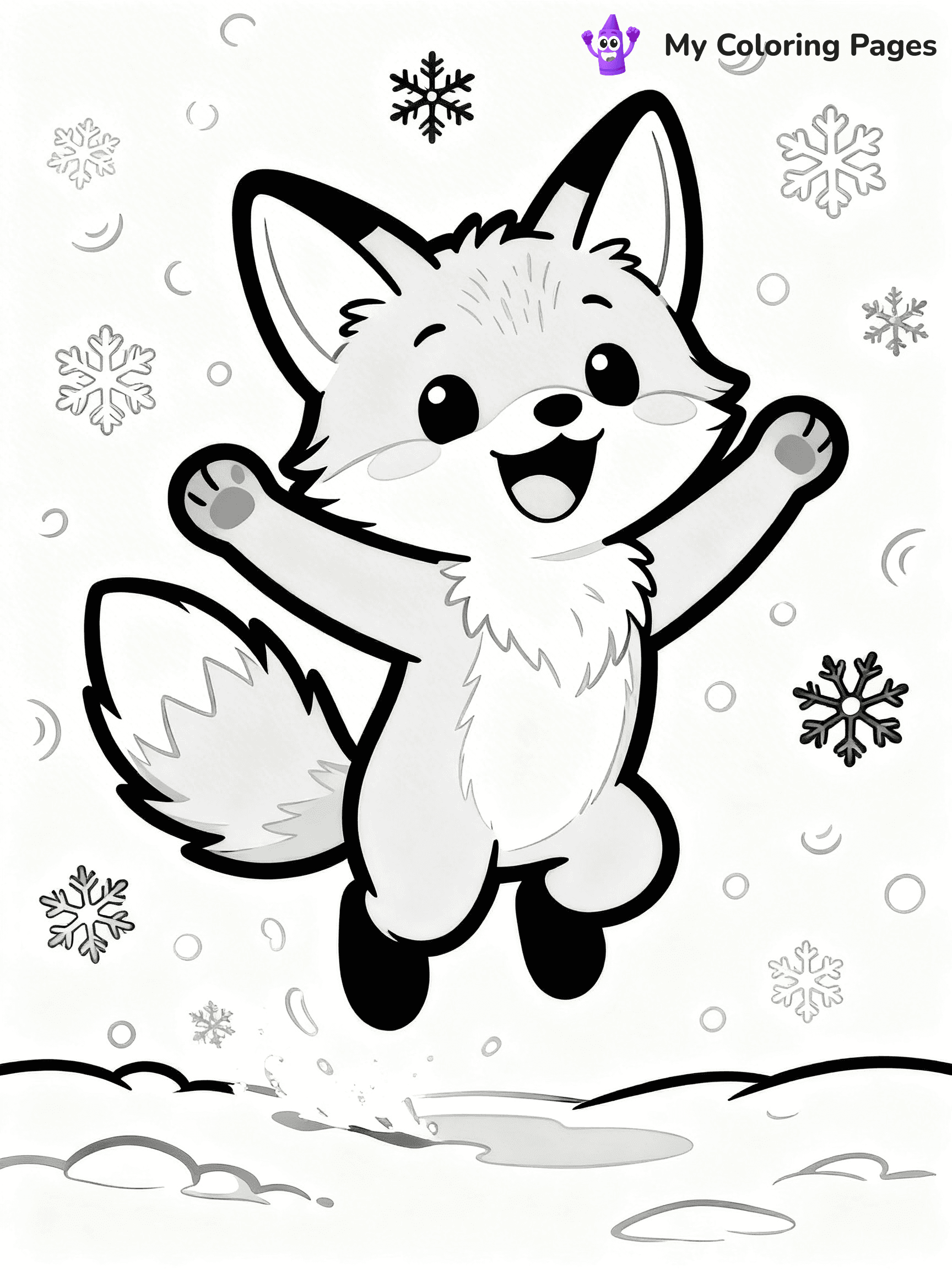 Arctic Fox Coloring Pages - 9