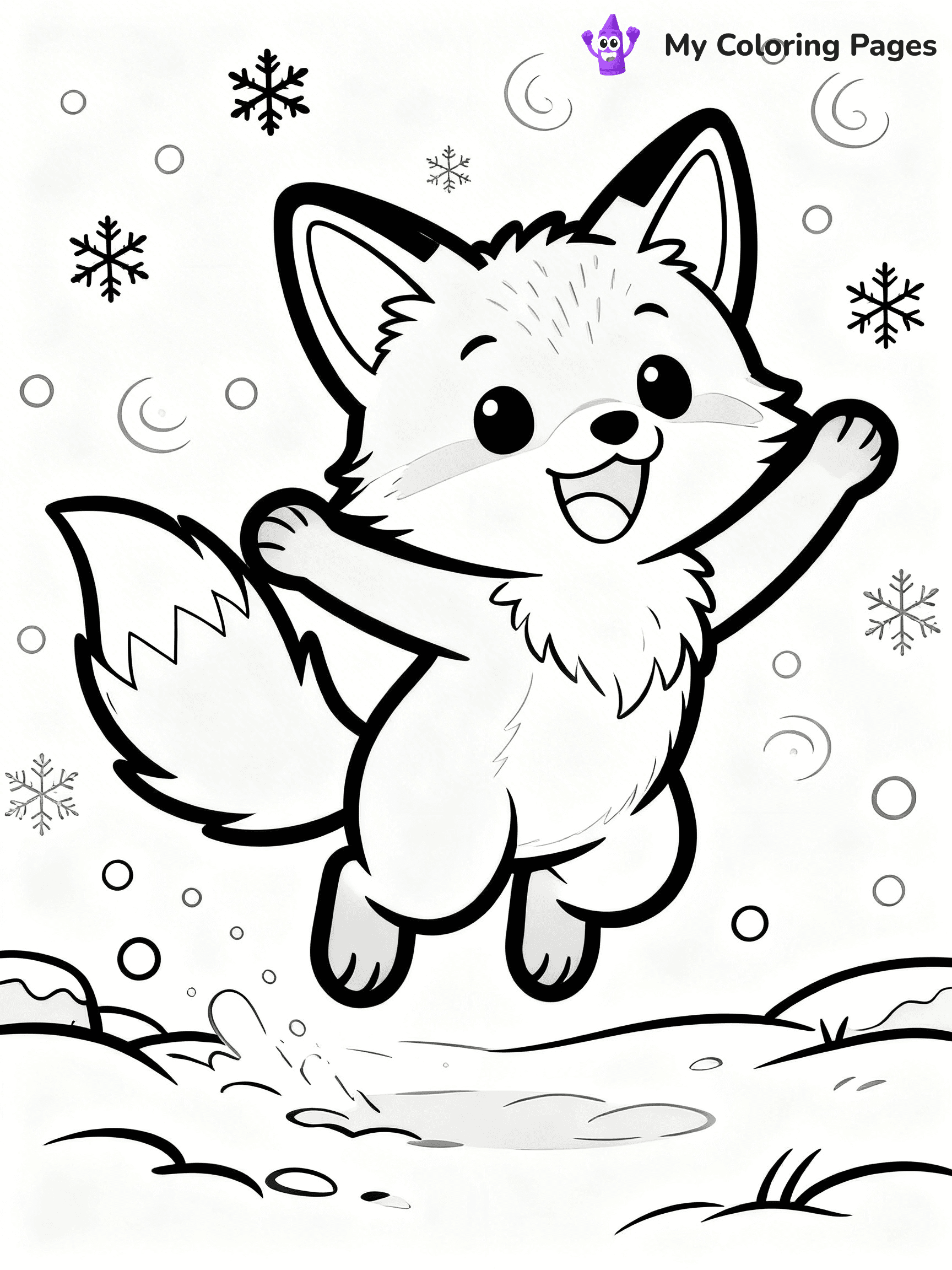 Arctic Fox Coloring Pages - 8