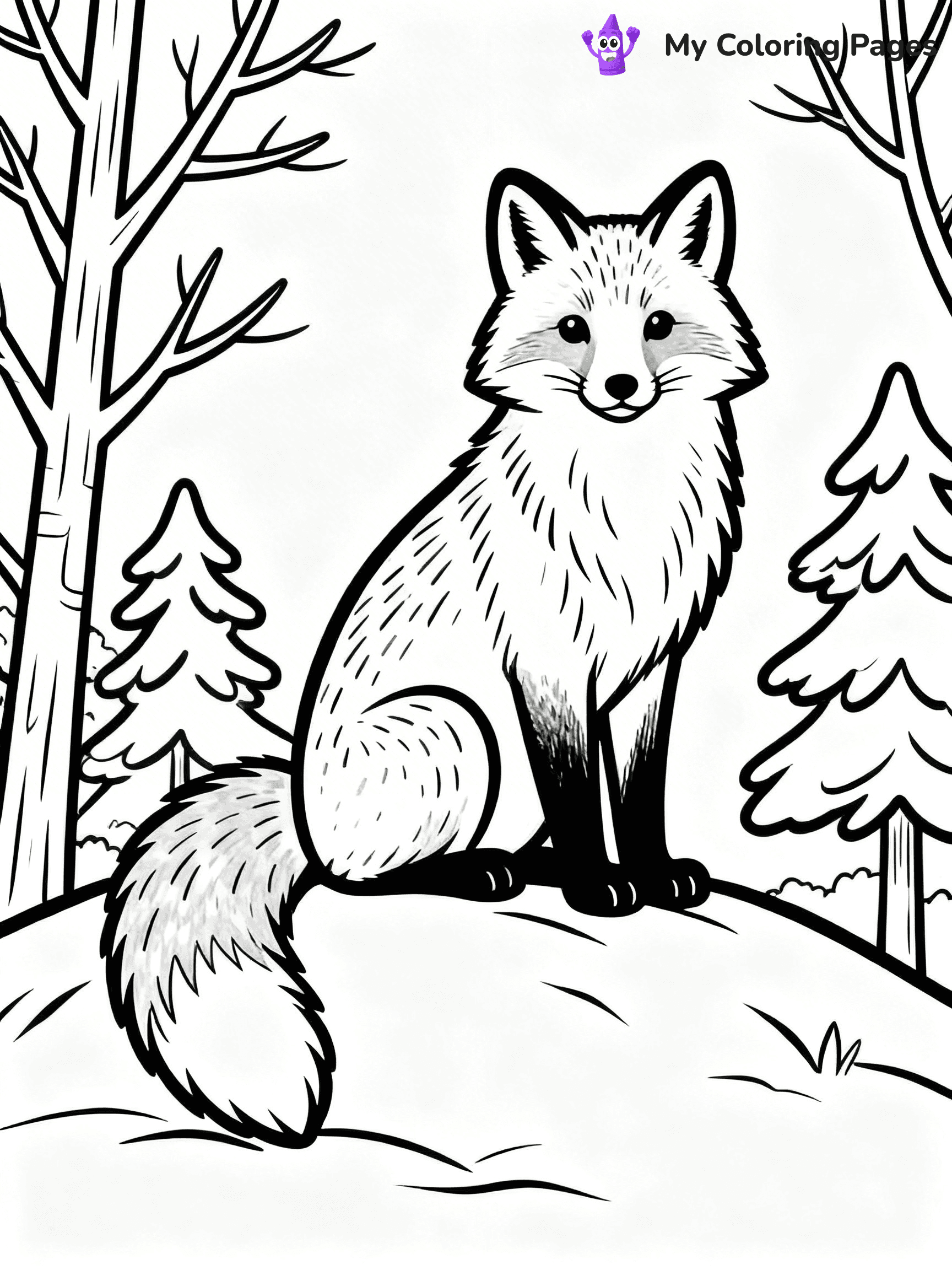 Arctic Fox Coloring Pages - 6