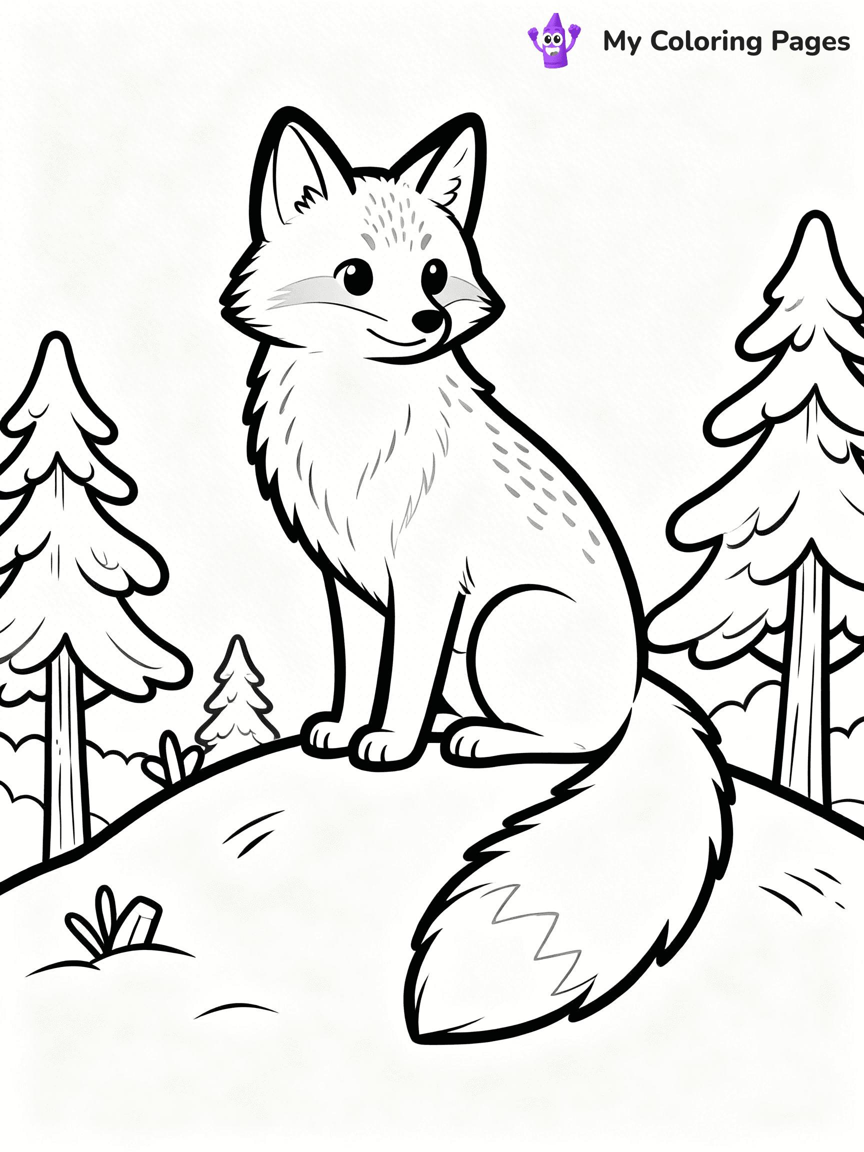 Arctic Fox Coloring Pages - 5