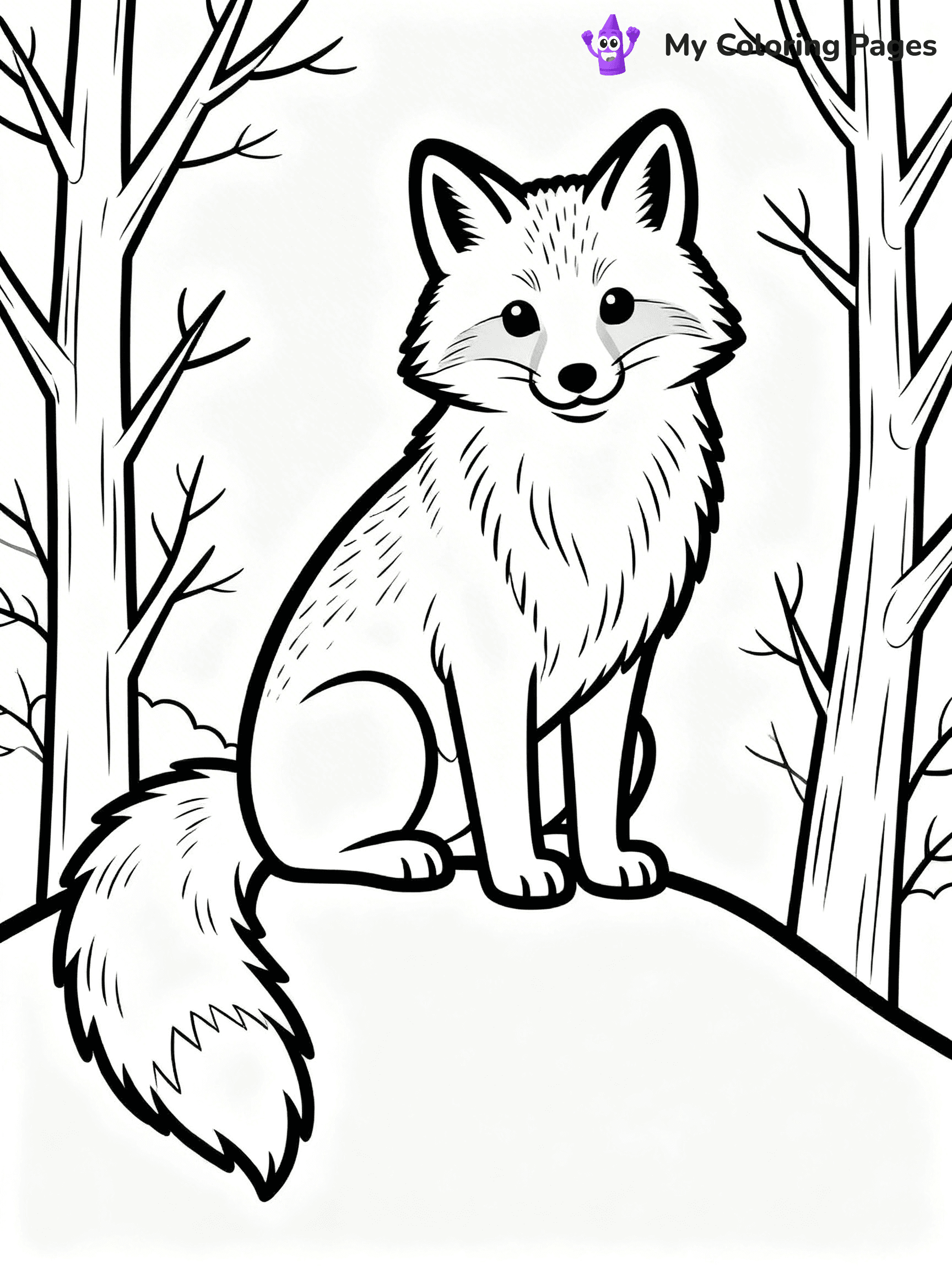 Arctic Fox Coloring Pages - 4