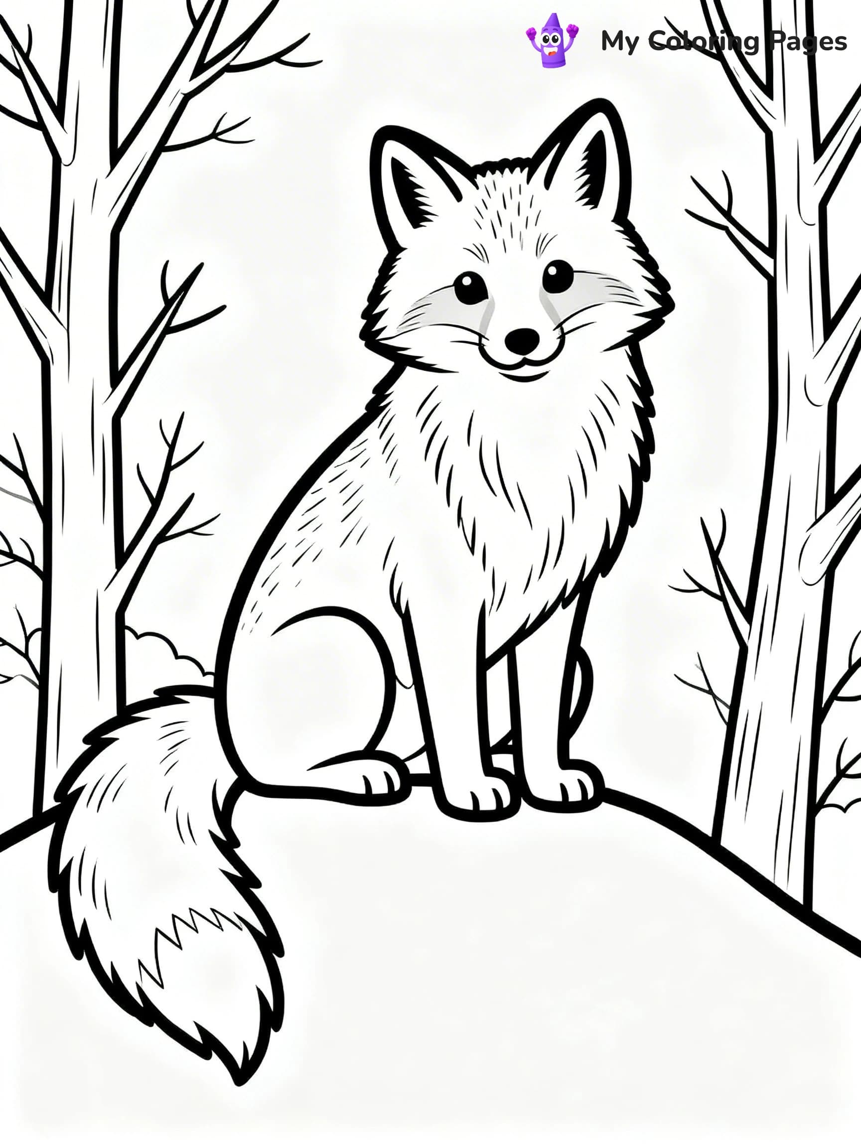 Arctic Fox Coloring Pages - 4