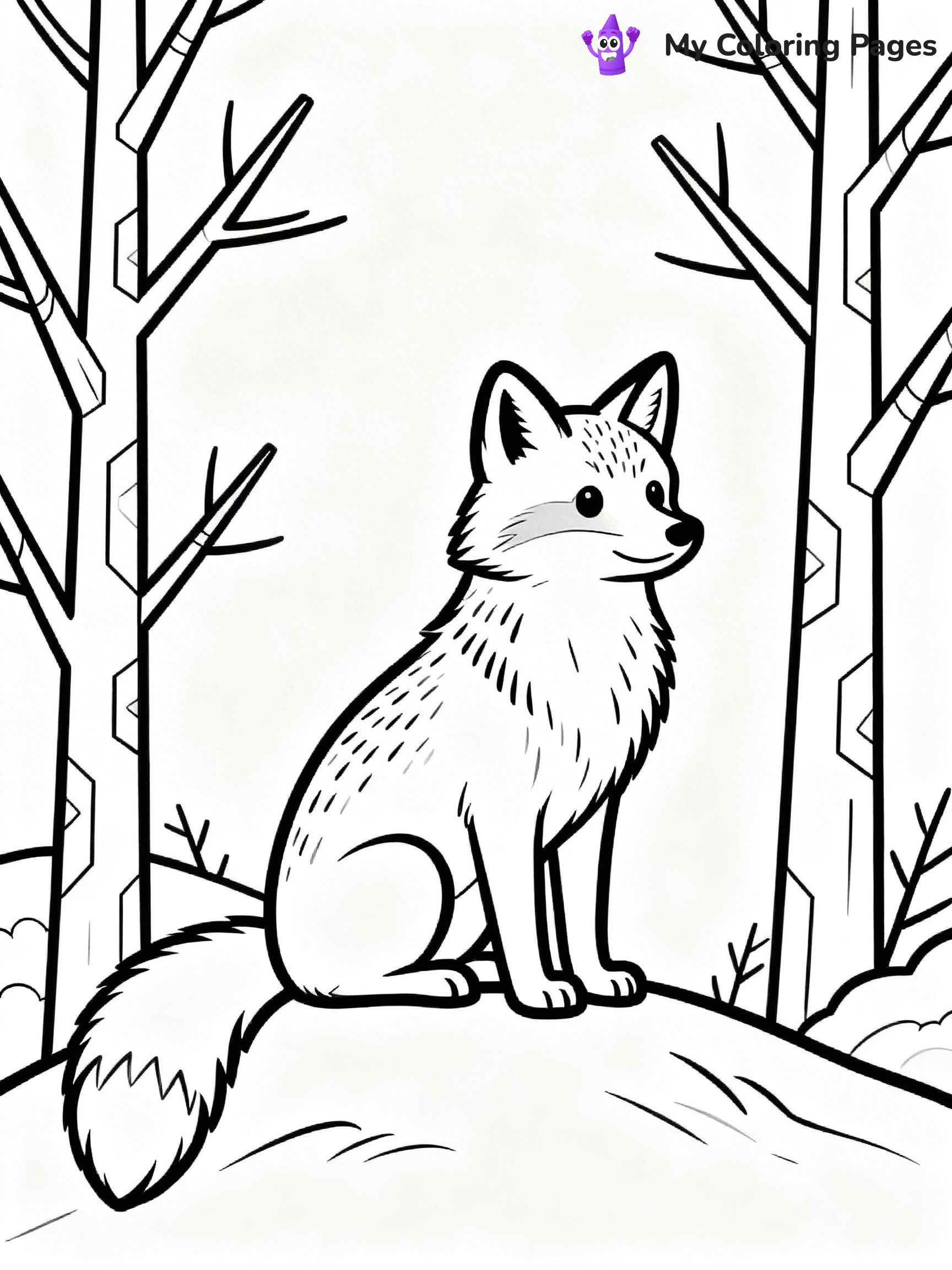 Arctic Fox Coloring Pages - 2