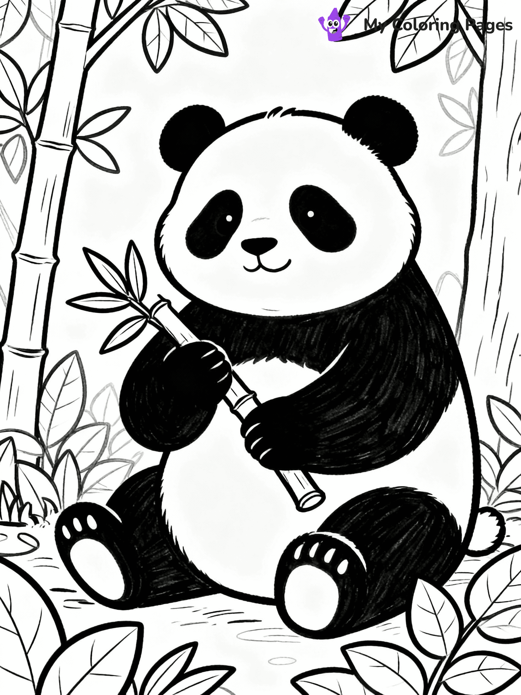 Panda Coloring Pages - 43