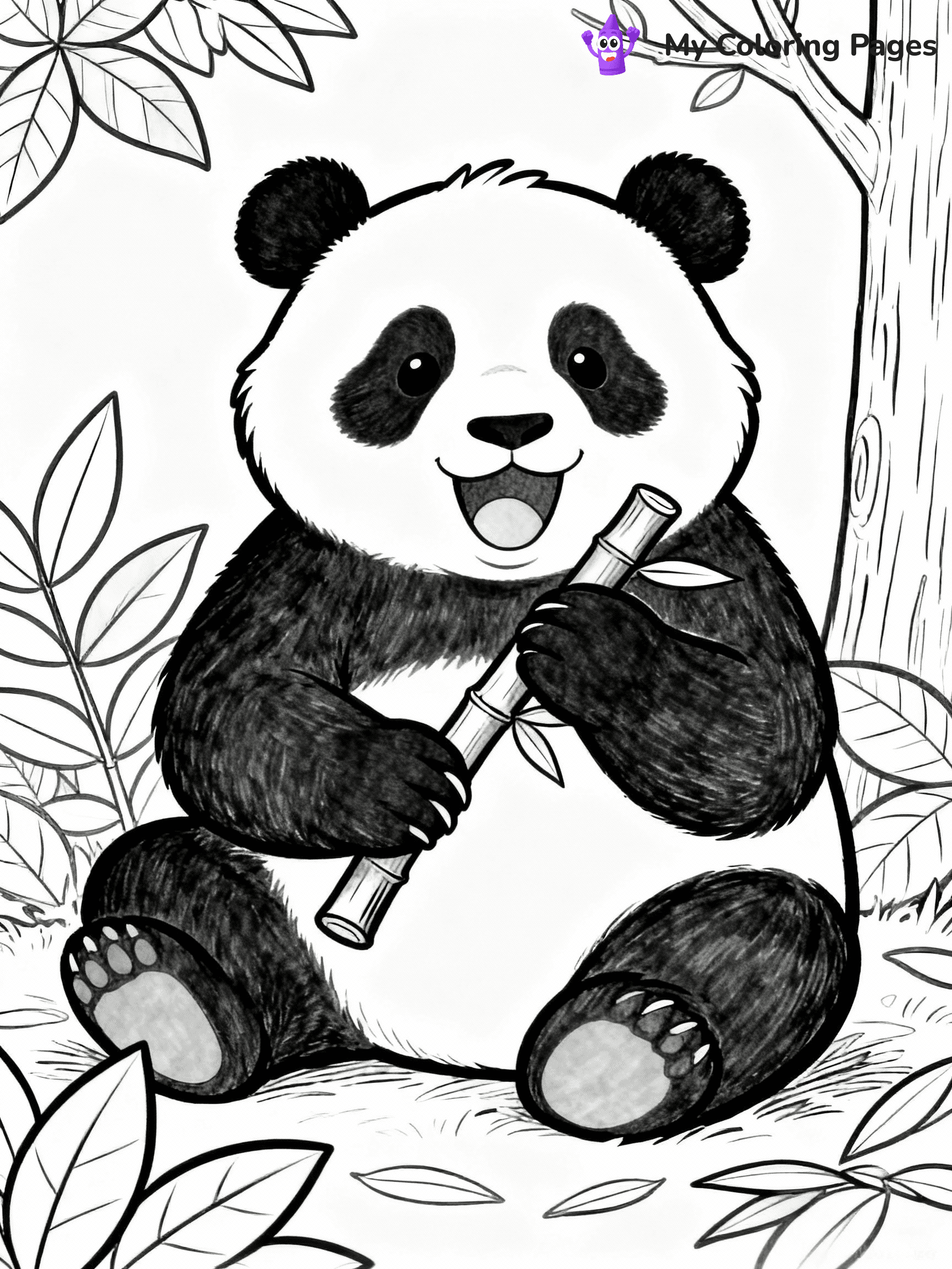 Panda Coloring Pages - 34