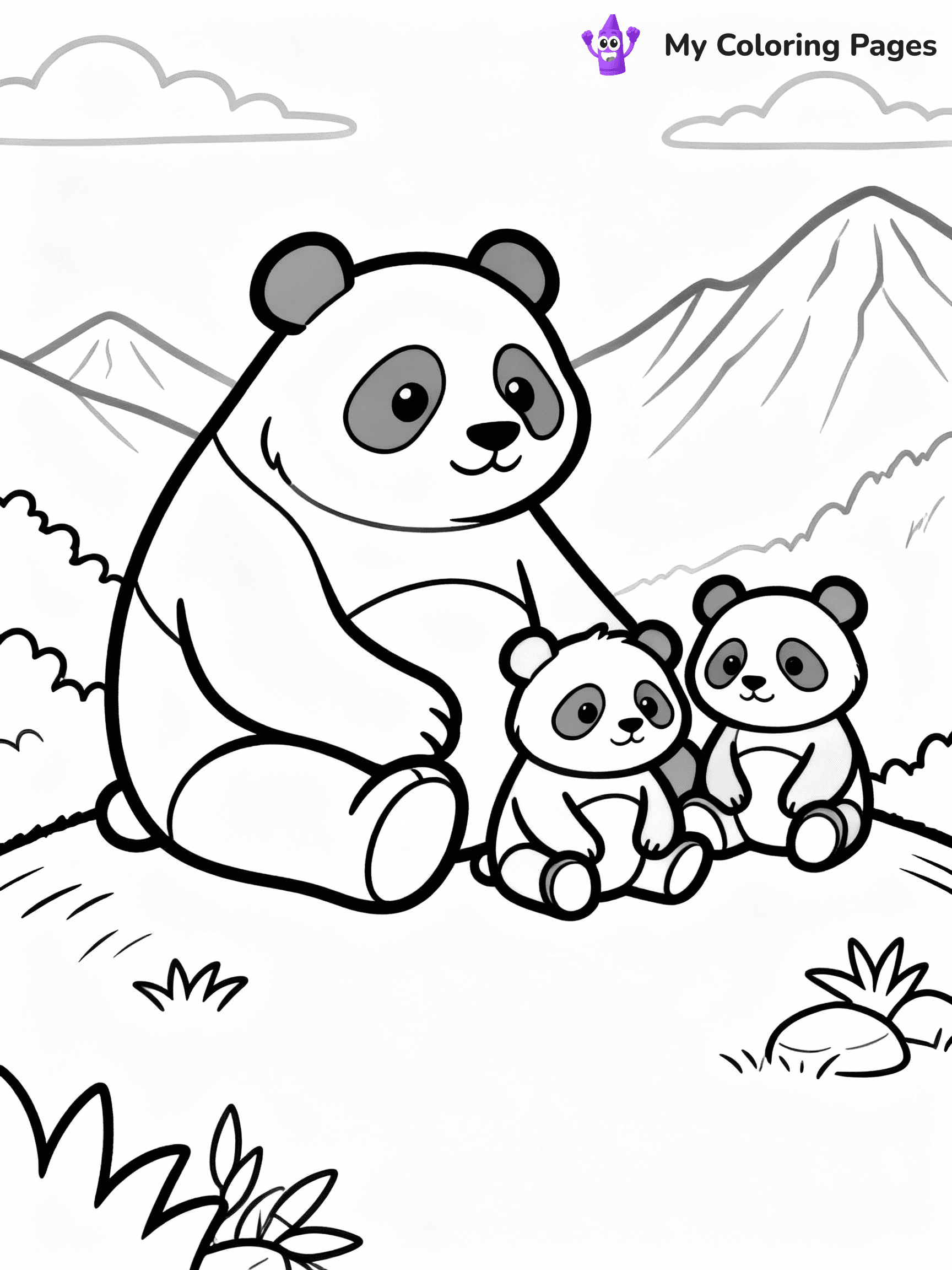 Panda Coloring Pages - 14