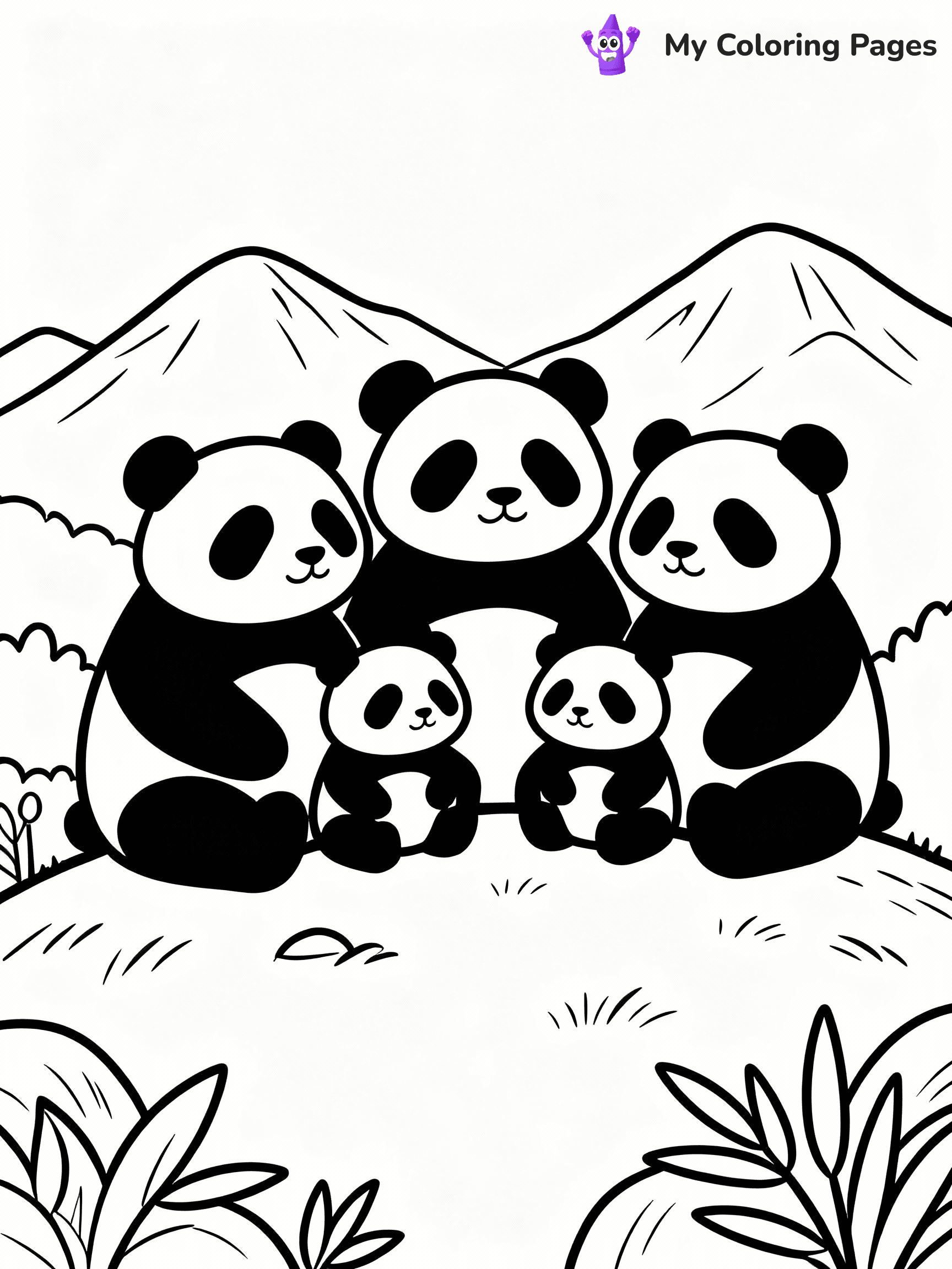 Panda Coloring Pages - 12