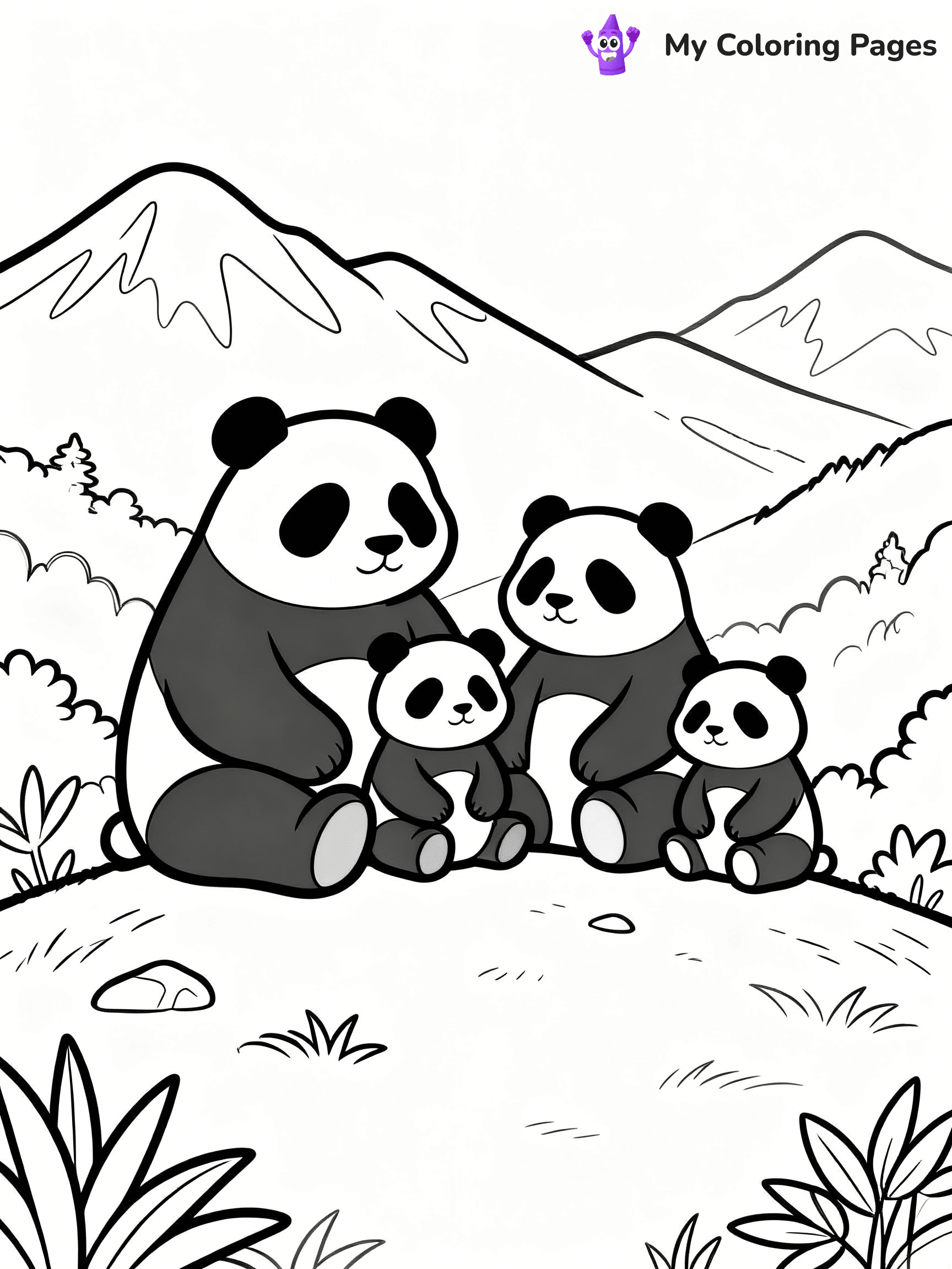 Panda Coloring Pages - 11