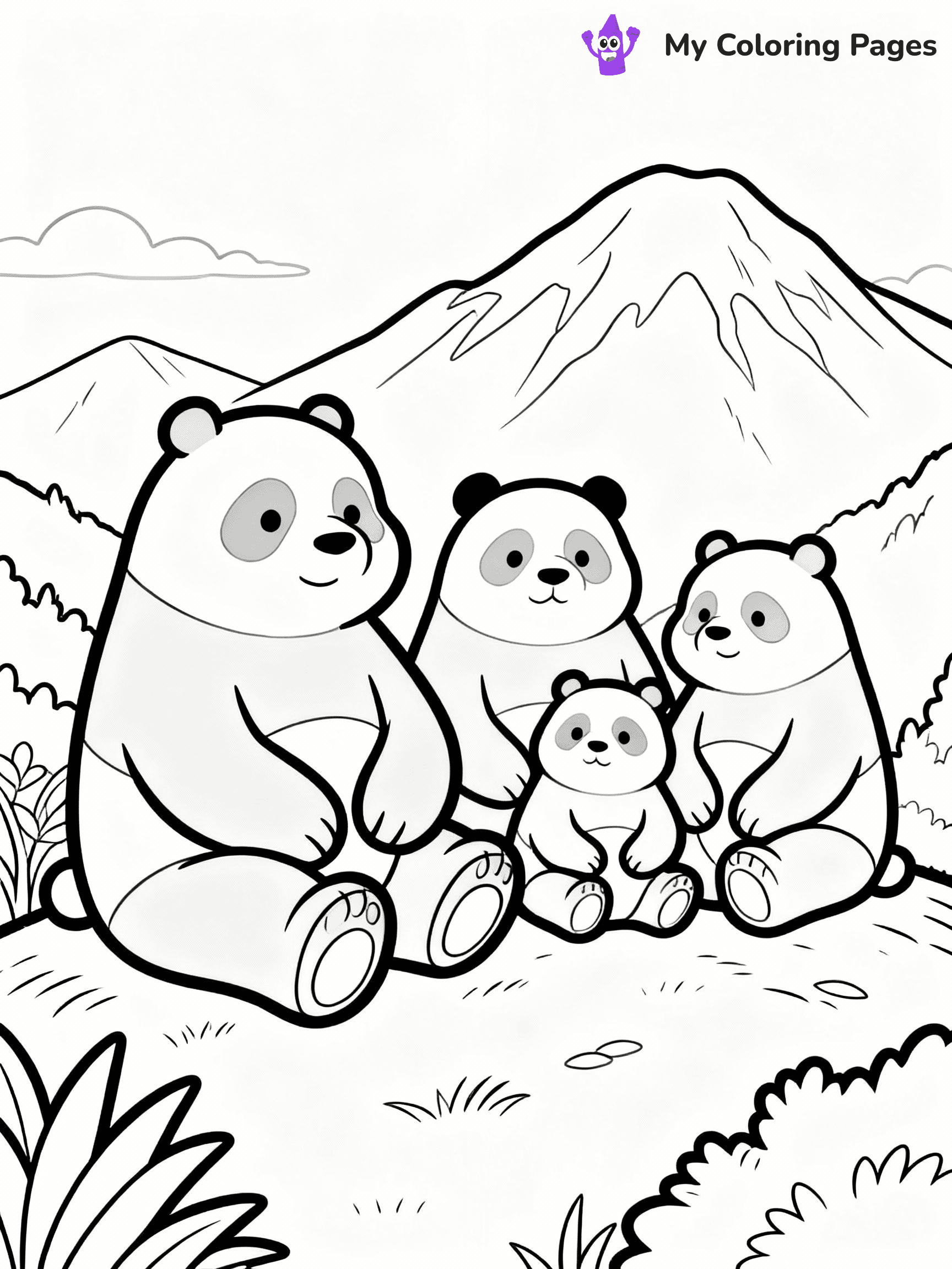 Panda Coloring Pages - 8