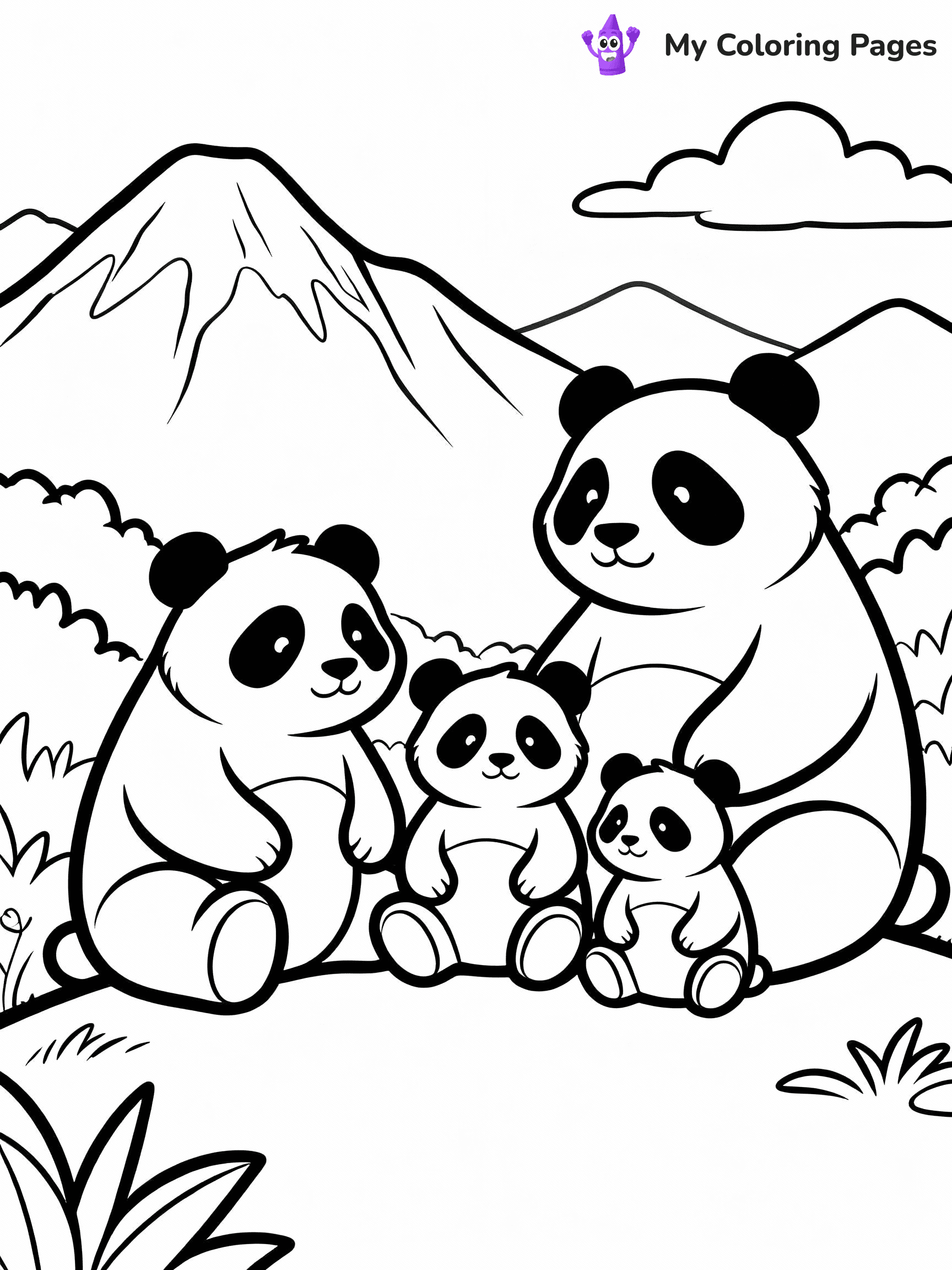 Panda Coloring Pages - 7