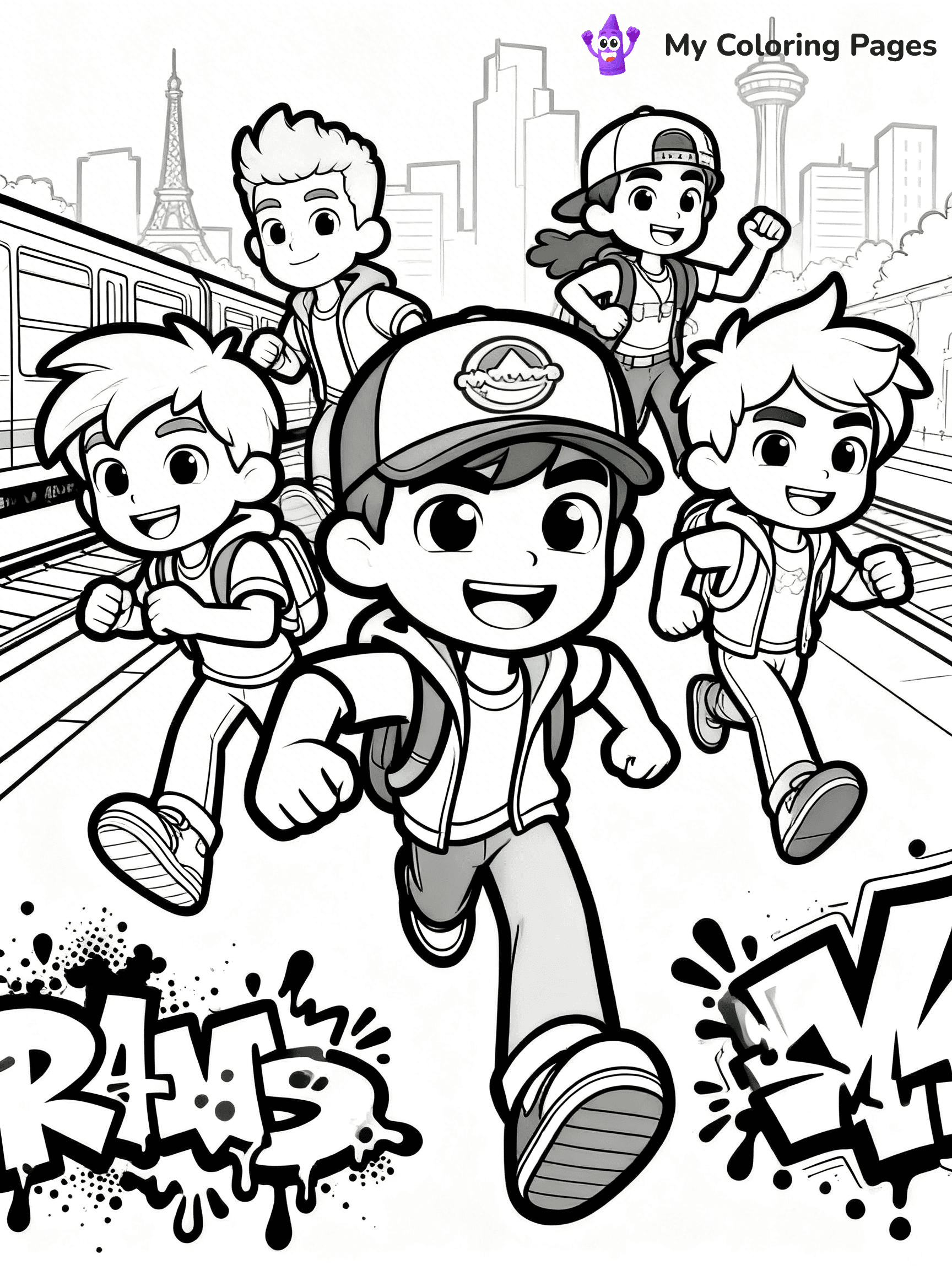 Subway Surfers Coloring Pages - 2