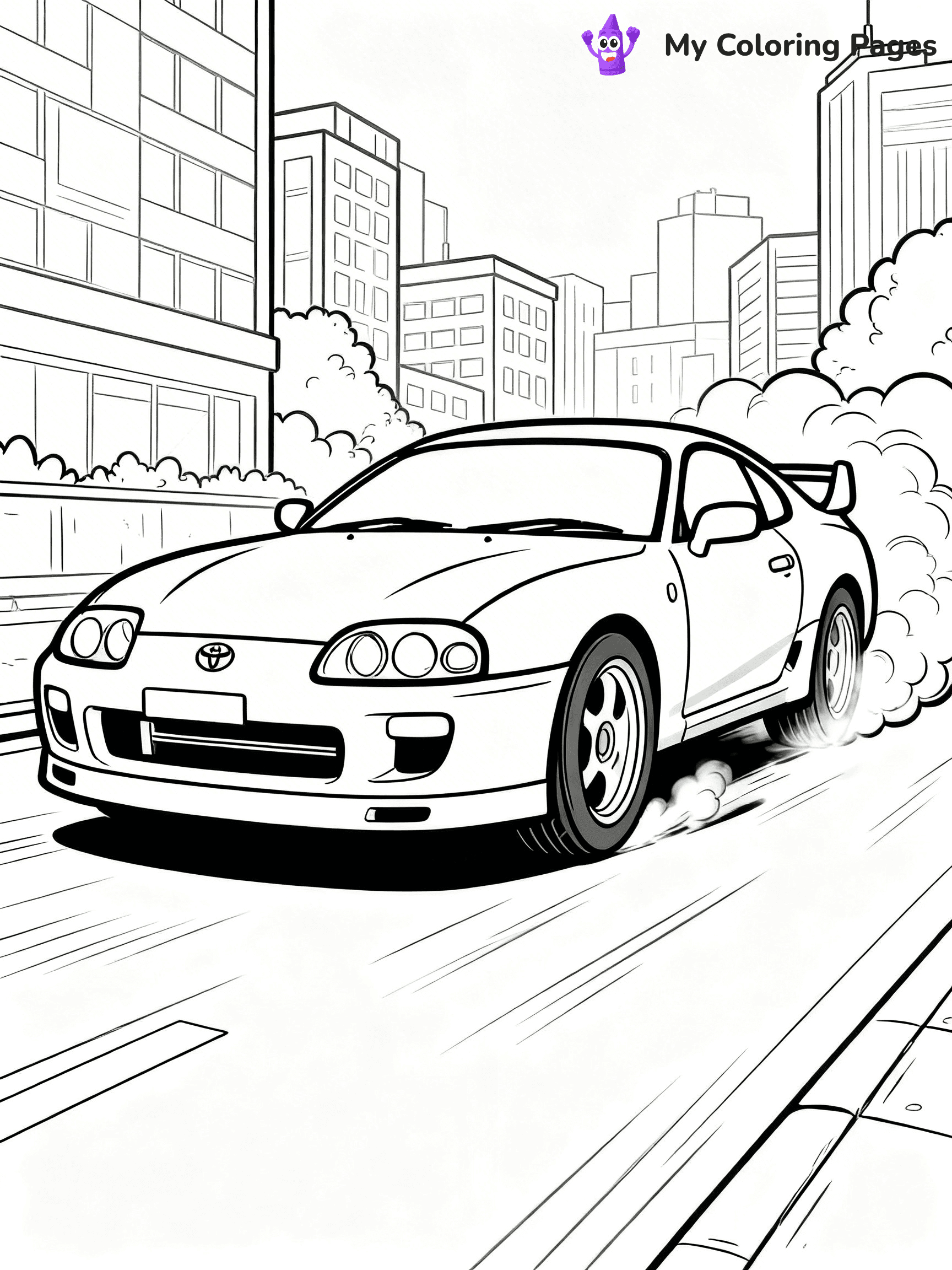 Toyota Supra Coloring Pages - 22
