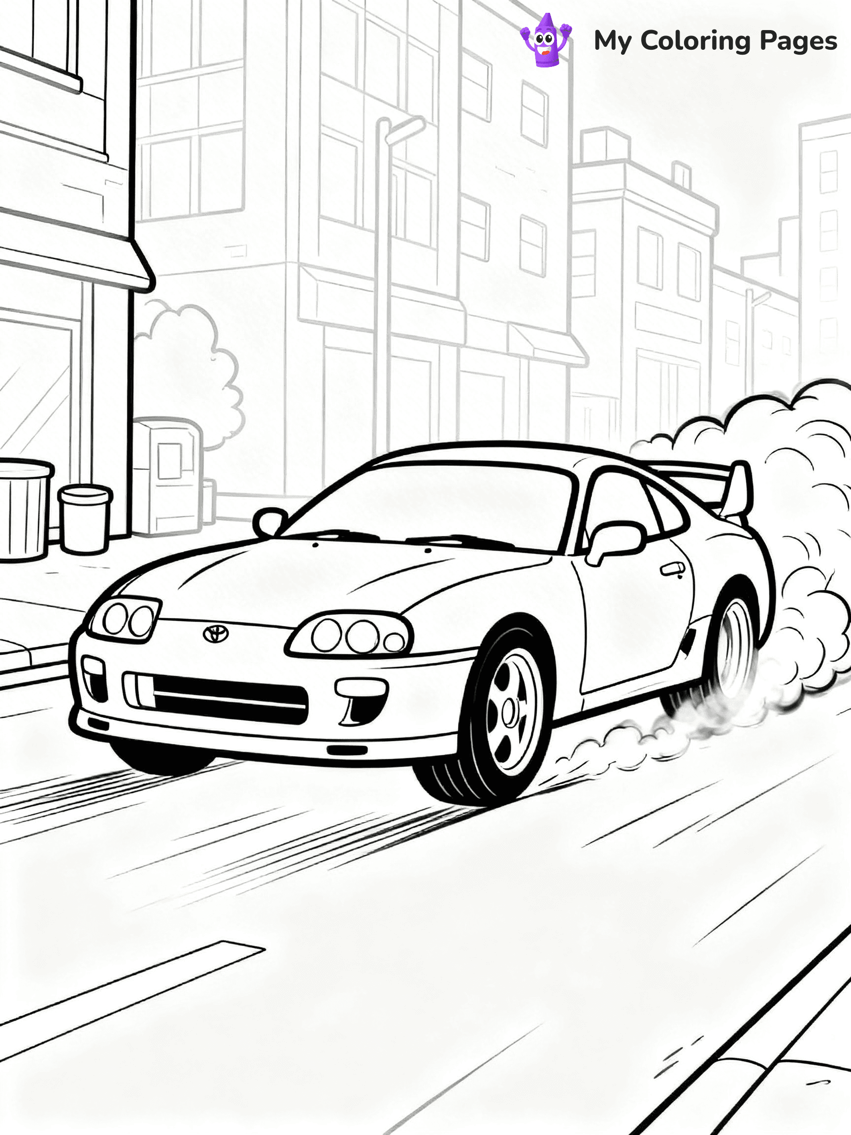 Toyota Supra Coloring Pages - 21