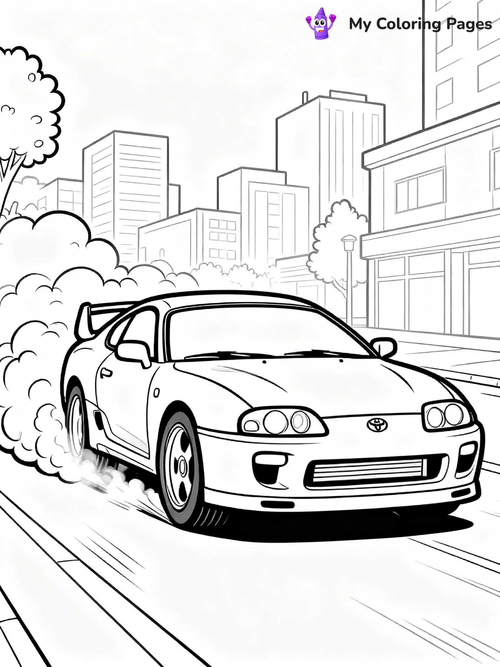 Toyota Supra Coloring Pages - 20