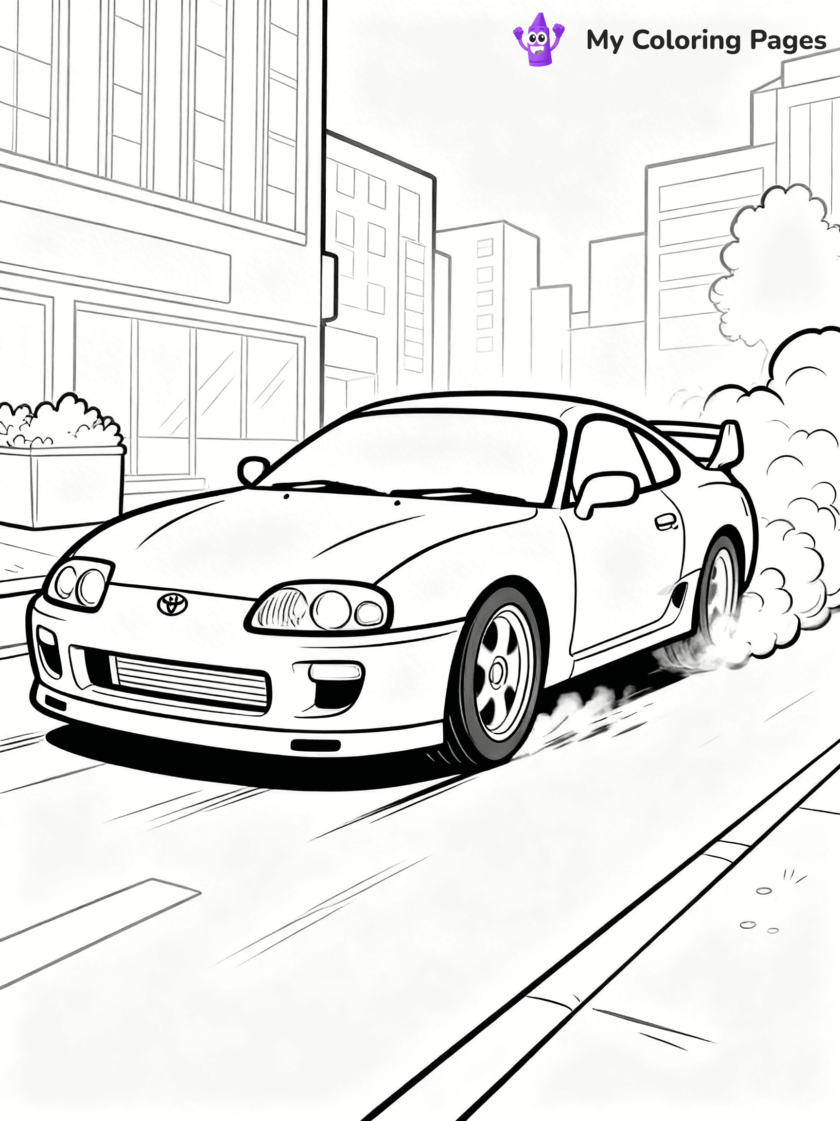 Toyota Supra Coloring Pages - 17