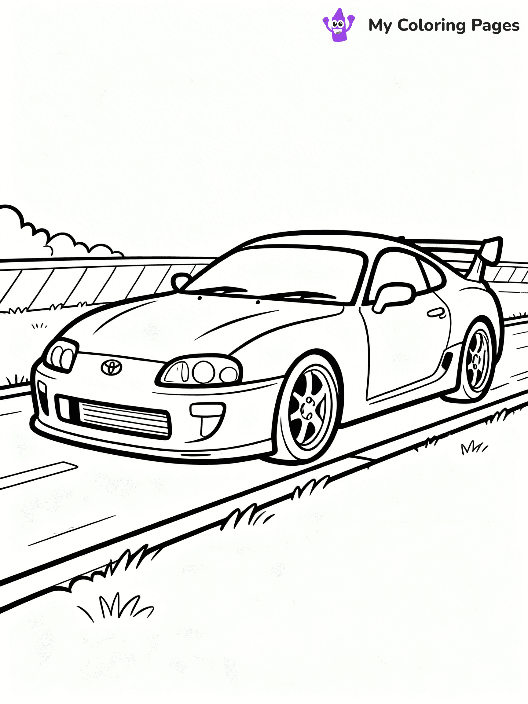 Toyota Supra Coloring Pages - 12