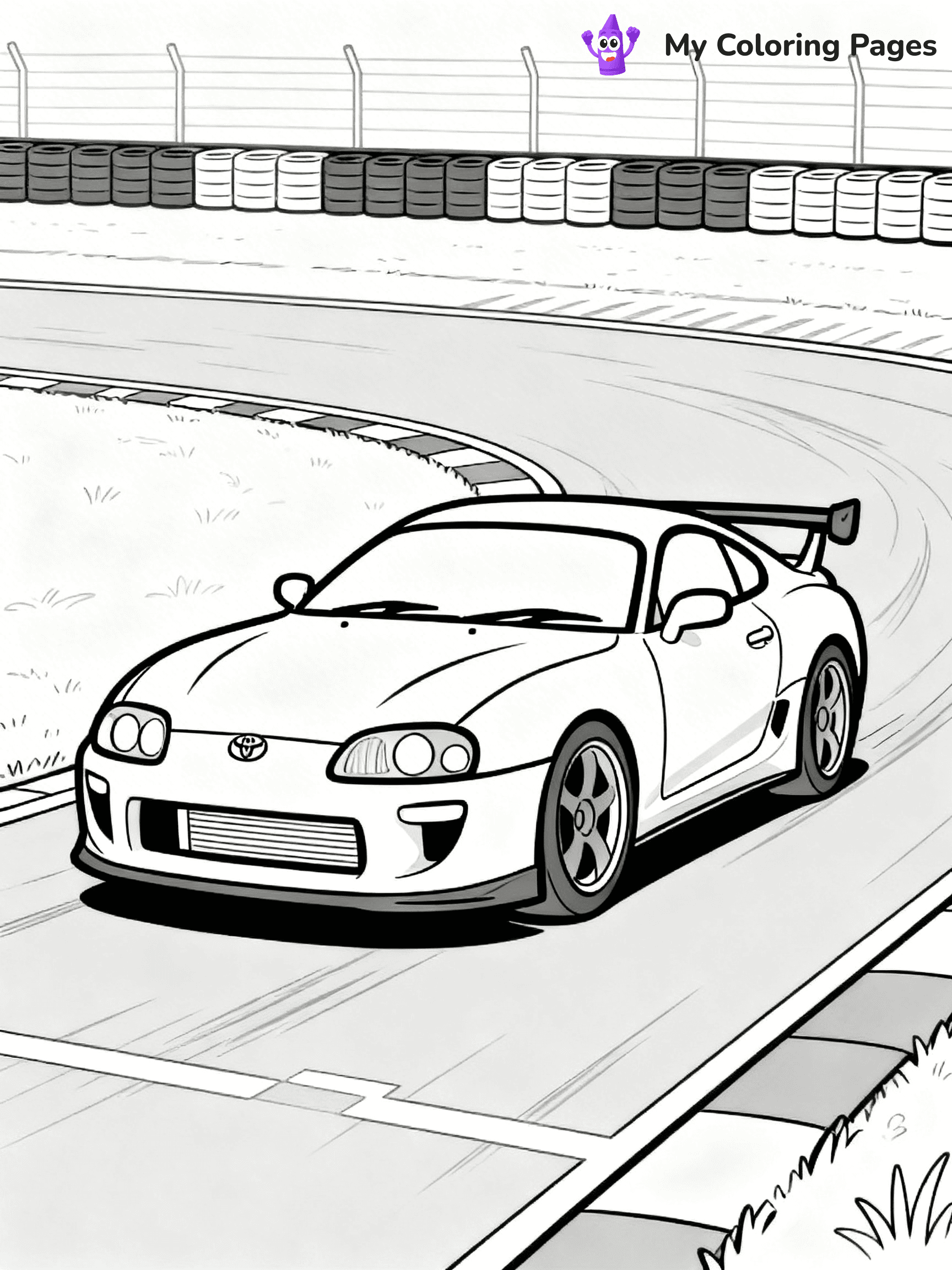 Toyota Supra Coloring Pages - 11