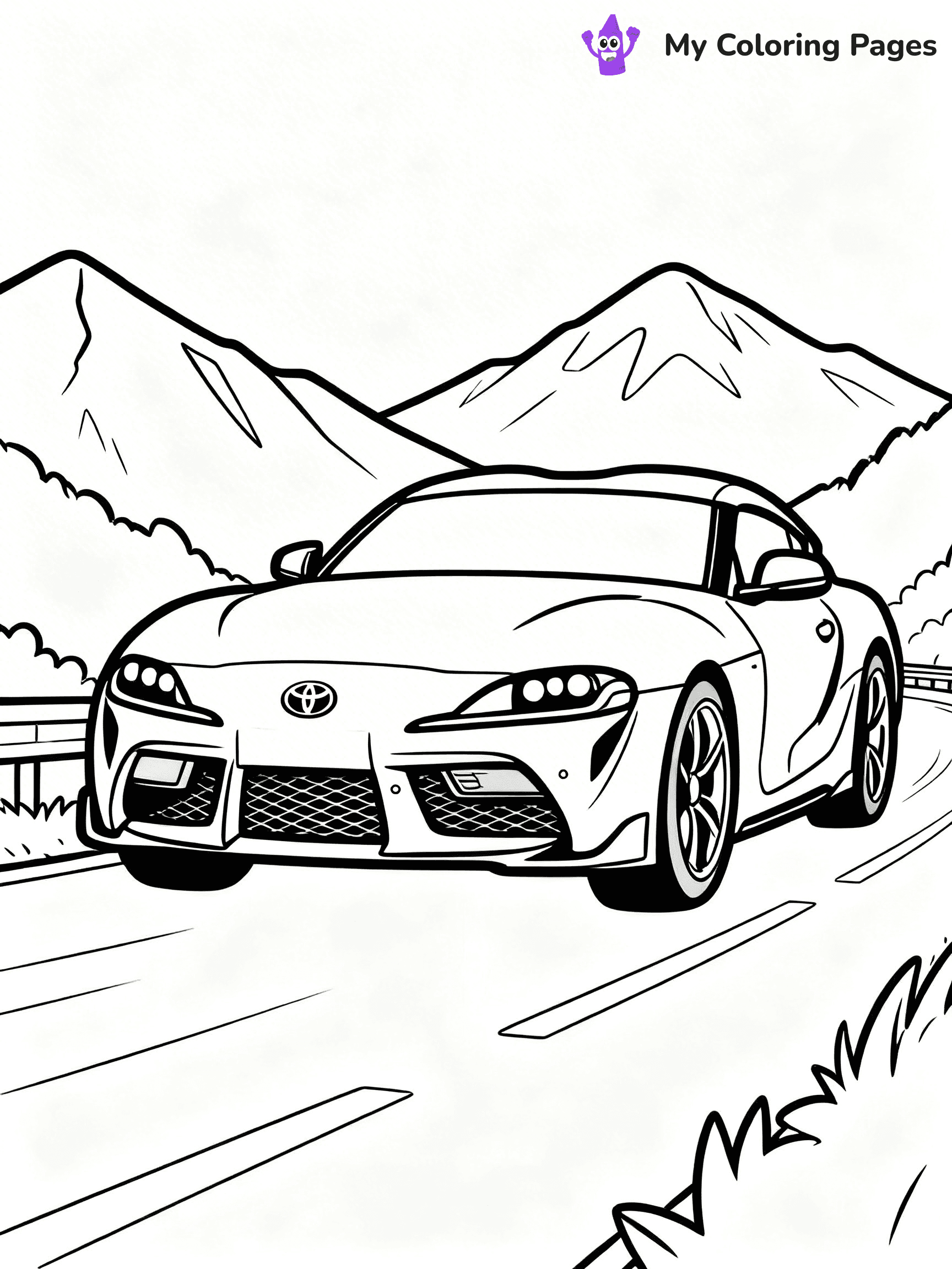 Toyota Supra Coloring Pages - 10