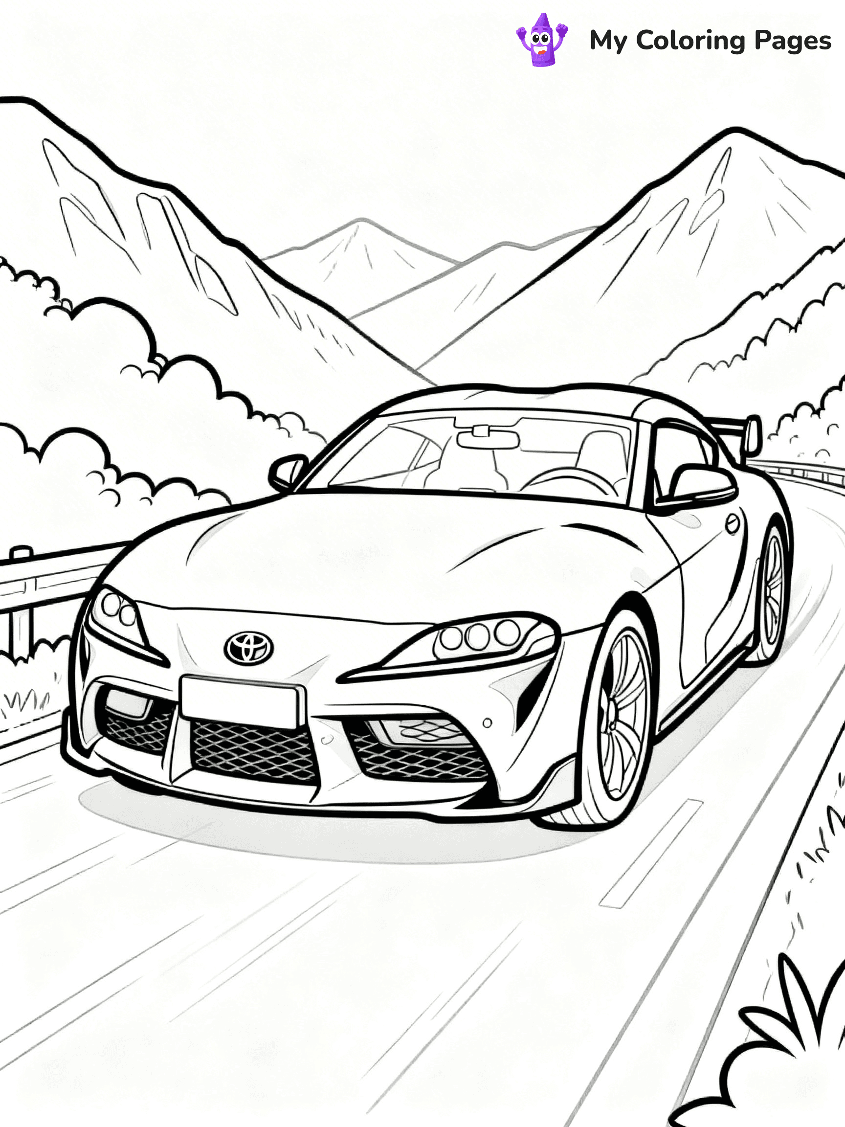 Toyota Supra Coloring Pages - 9