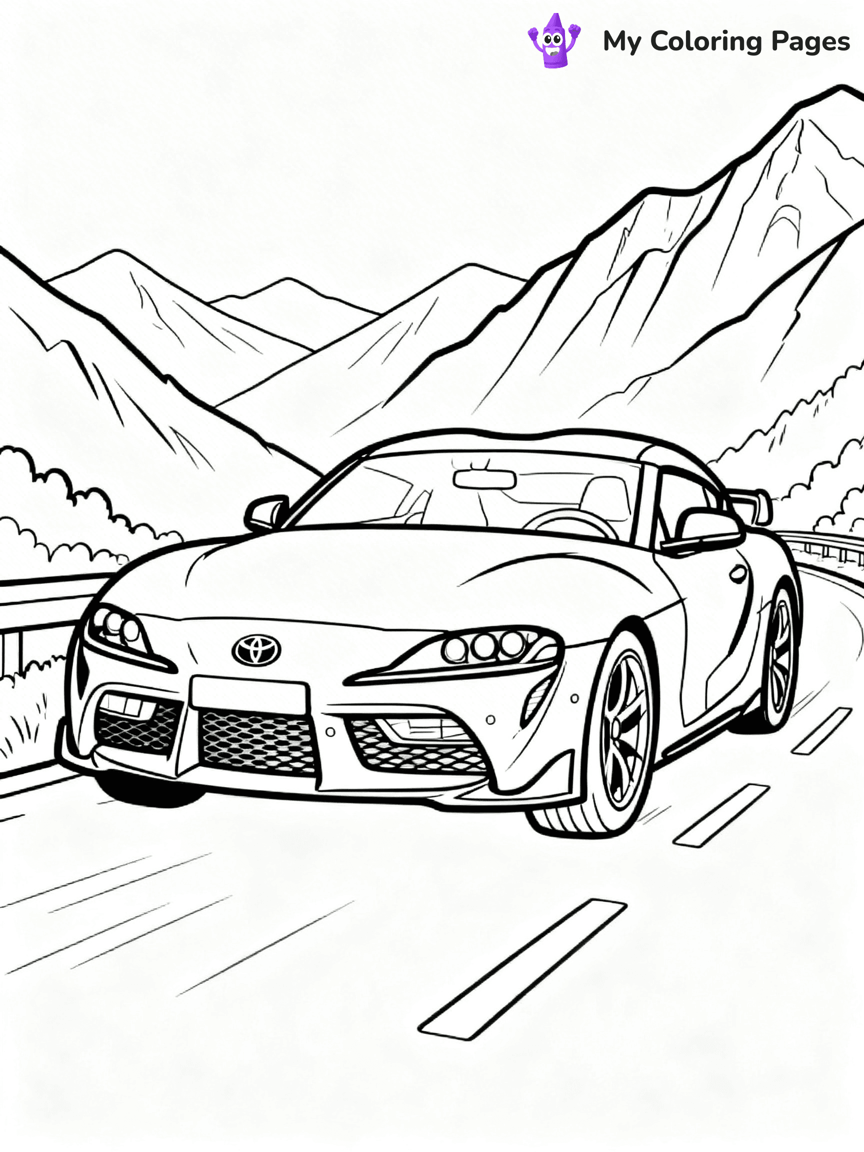 Toyota Supra Coloring Pages - 8