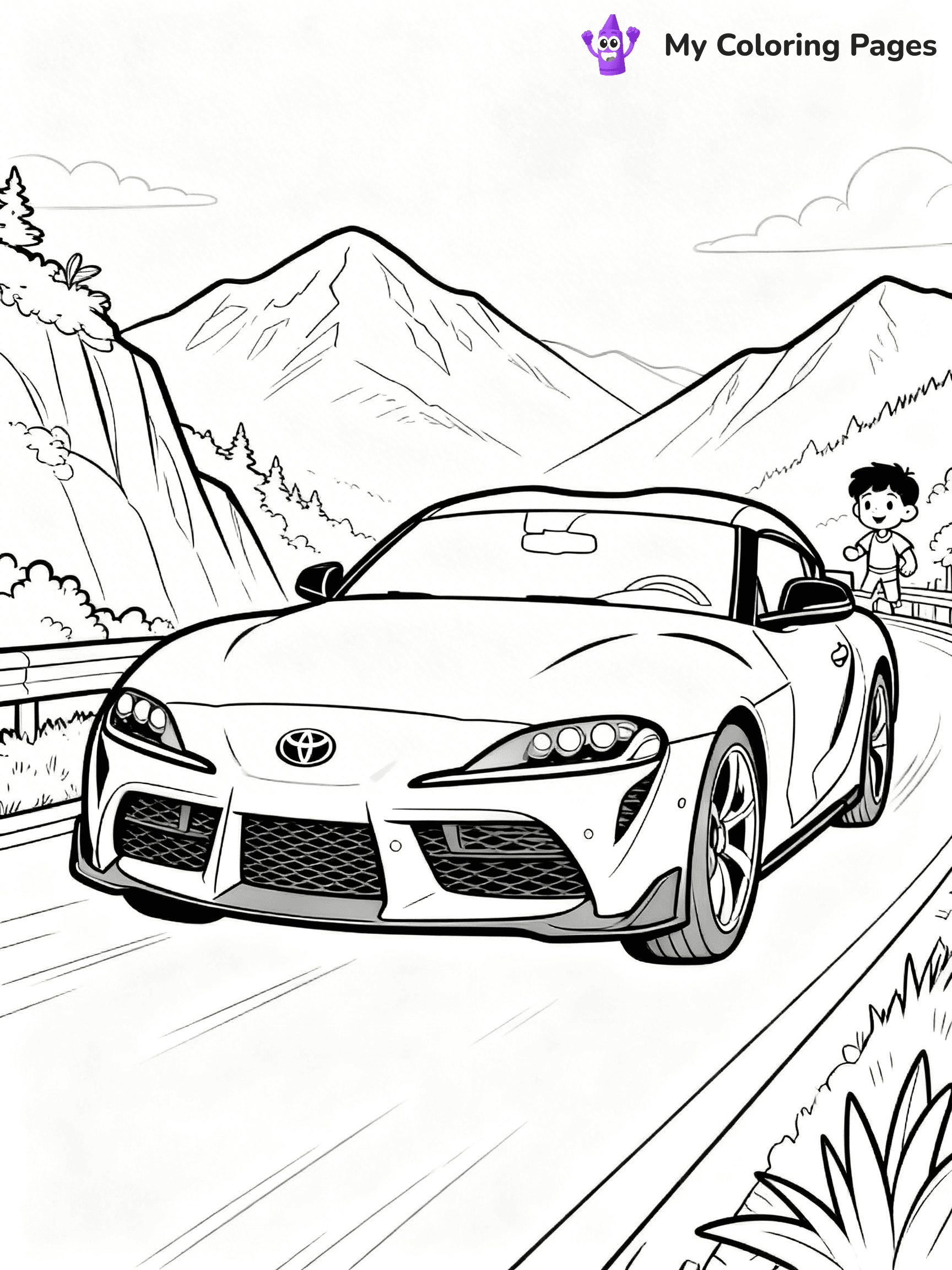Toyota Supra Coloring Pages - 7