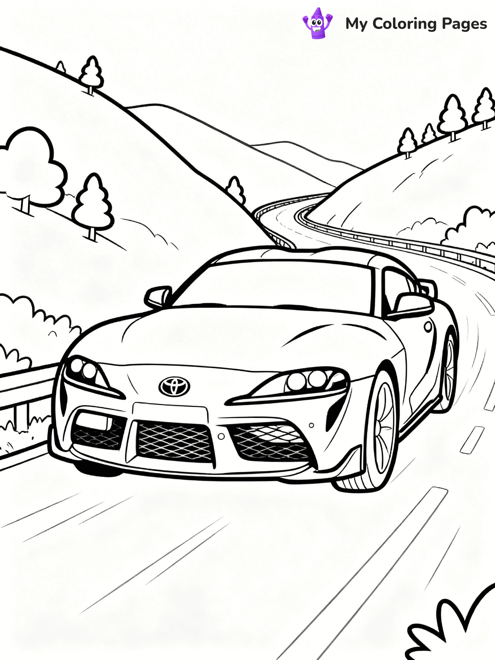 Toyota Supra Coloring Pages - 6