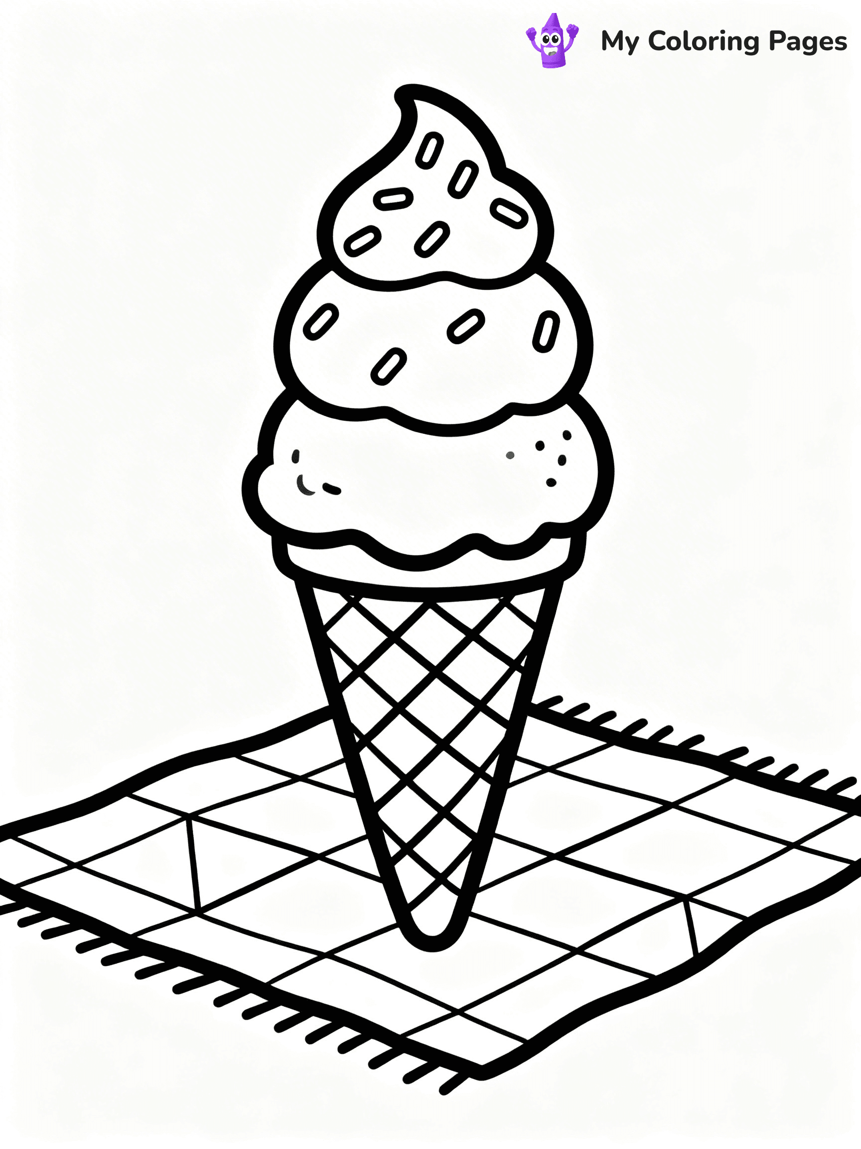 Cute Junk Food Coloring Pages - 109