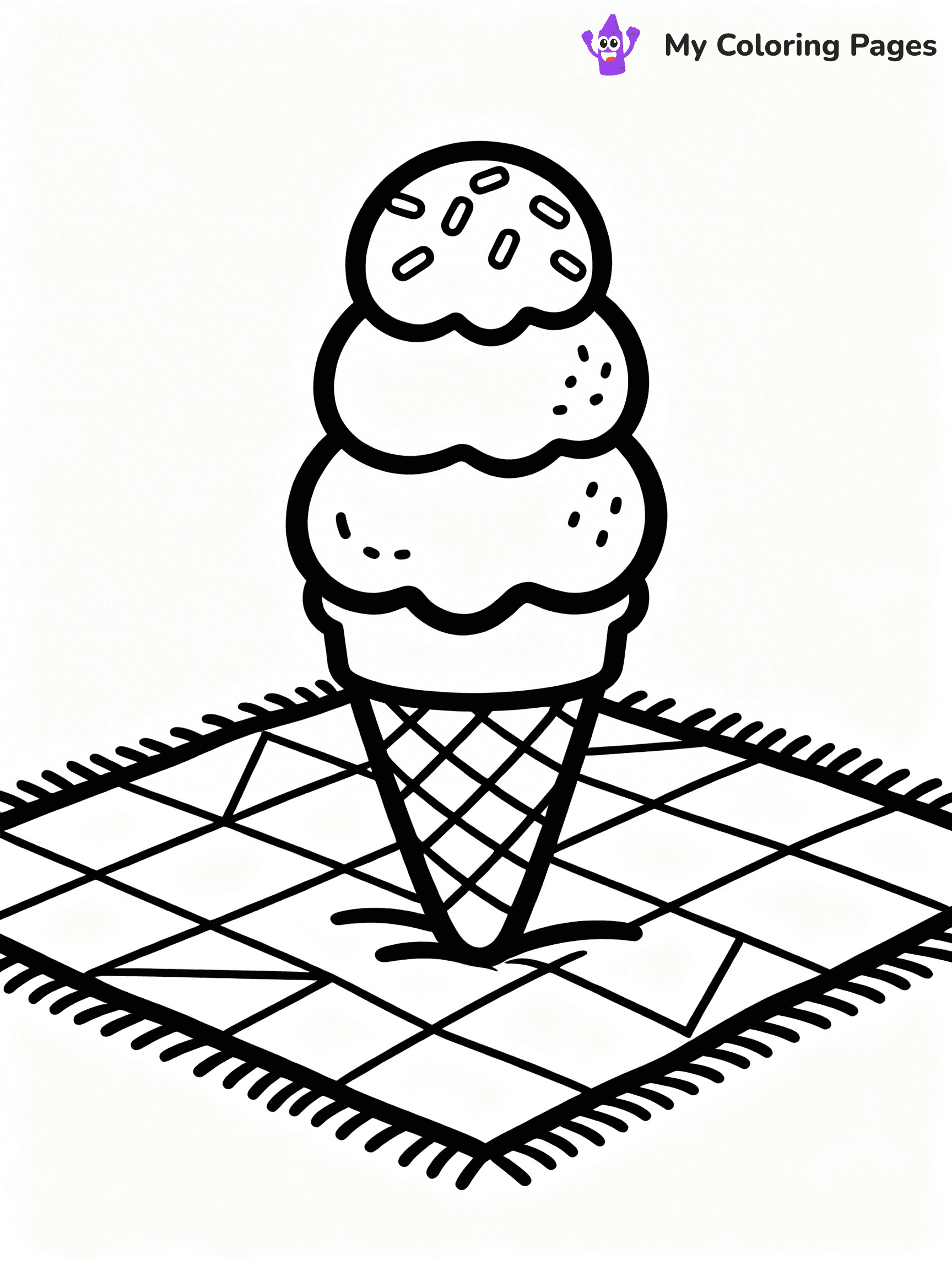 Cute Junk Food Coloring Pages - 108
