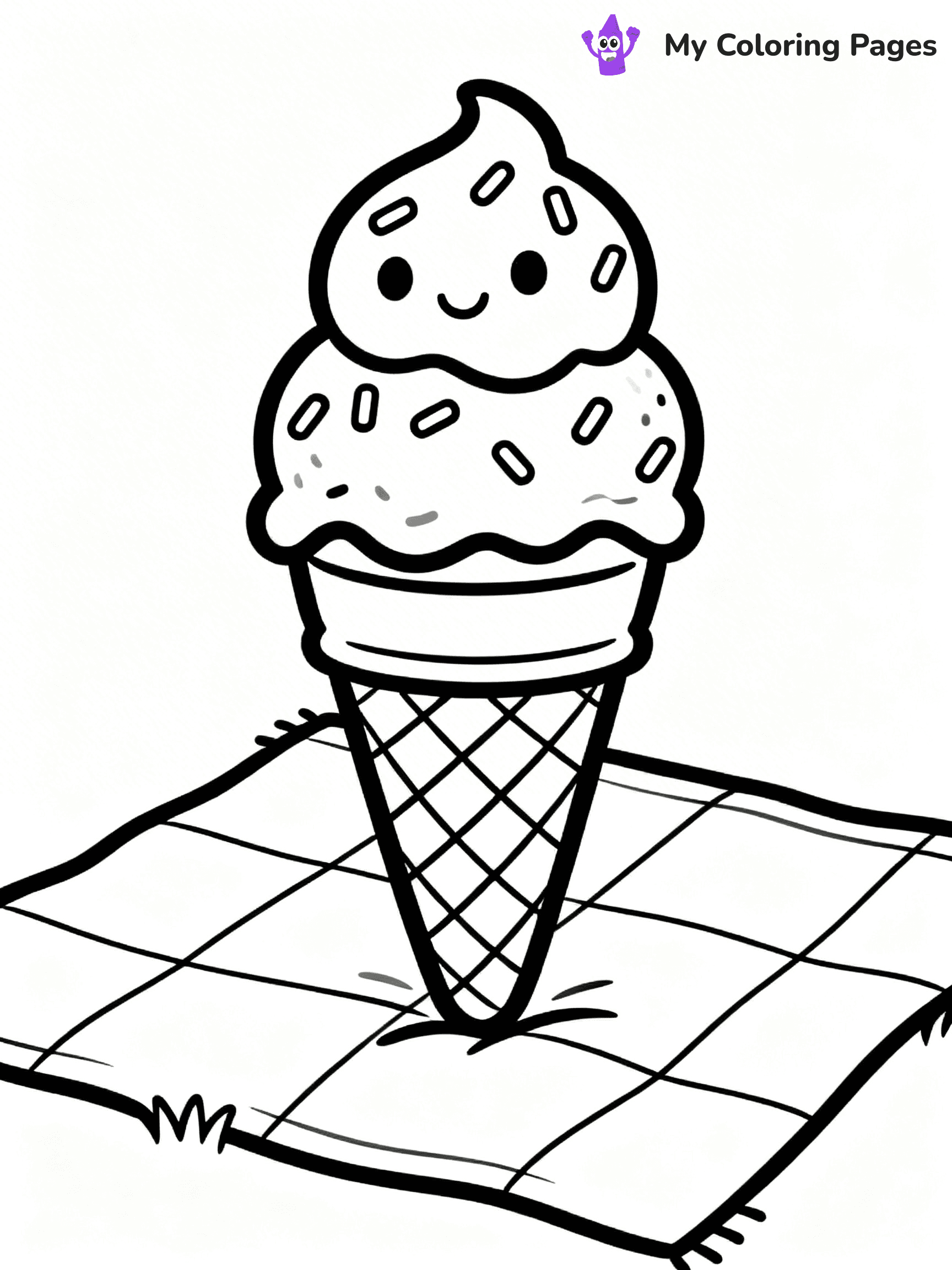 Cute Junk Food Coloring Pages - 107