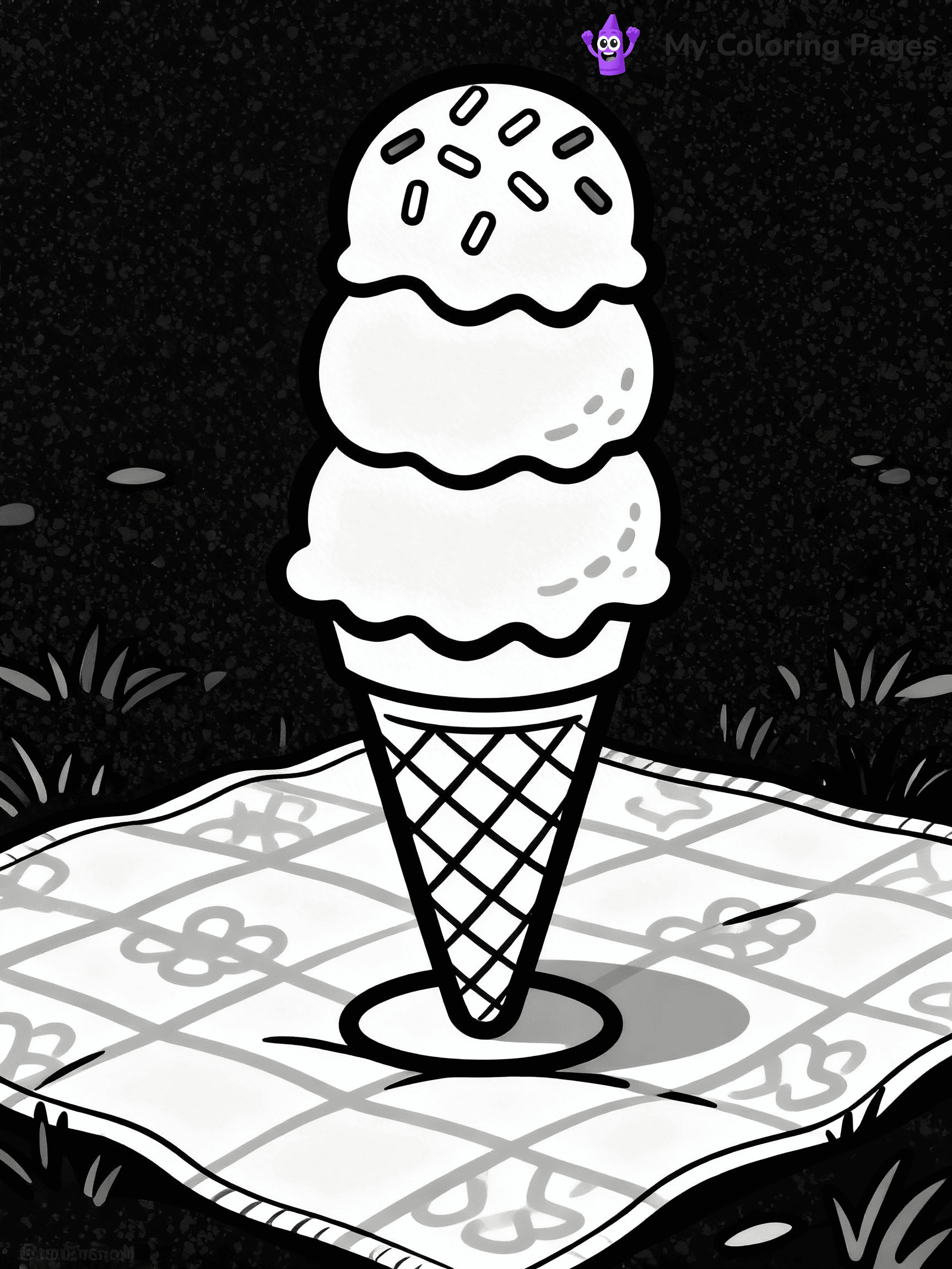 Cute Junk Food Coloring Pages - 106