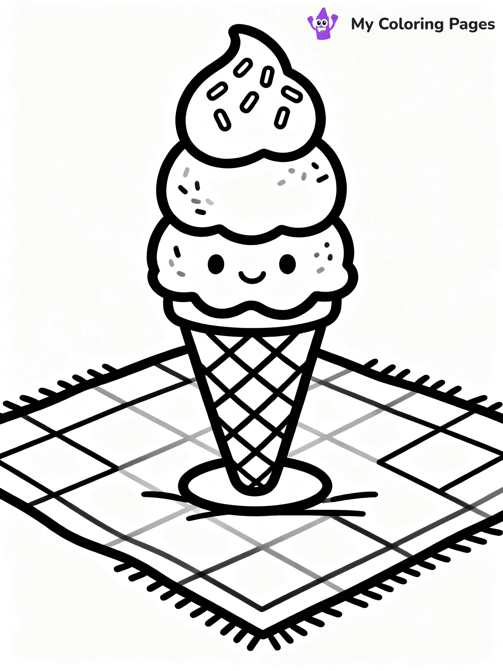 Cute Junk Food Coloring Pages - 104