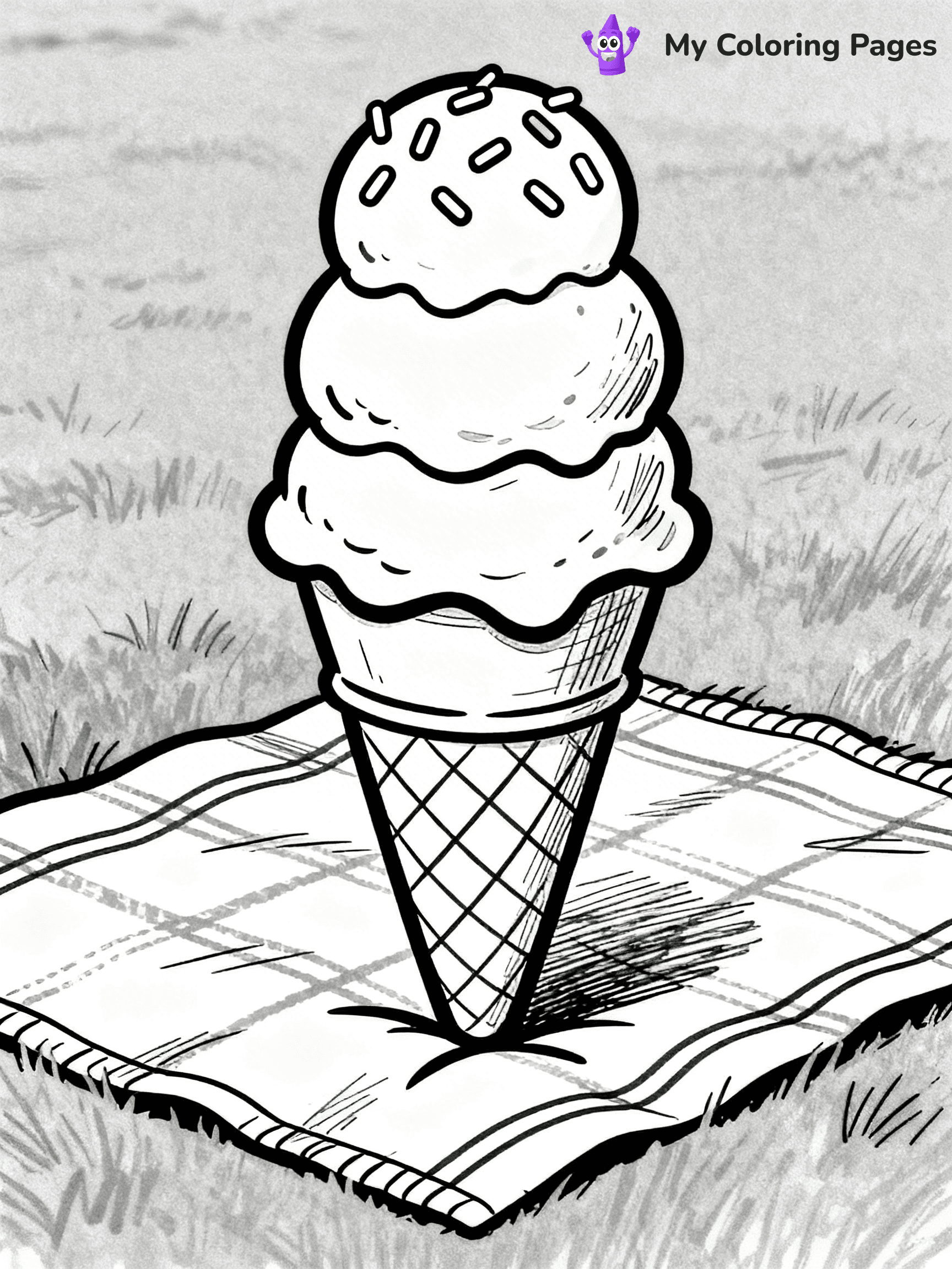 Cute Junk Food Coloring Pages - 103