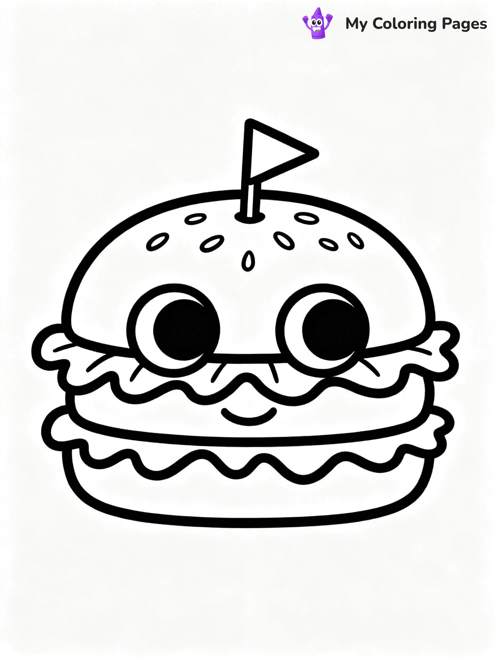 Cute Junk Food Coloring Pages - 102