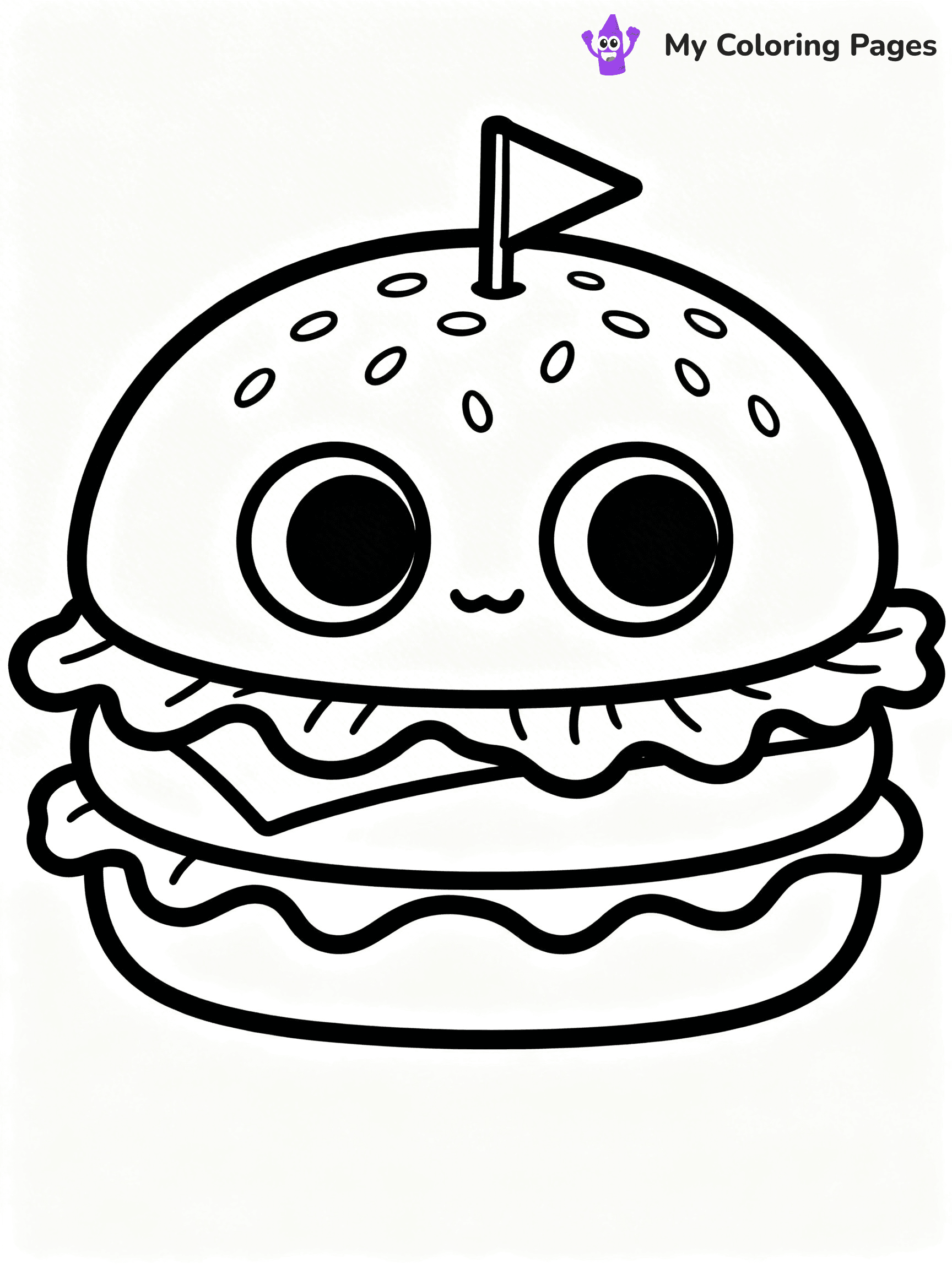 Cute Junk Food Coloring Pages - 101