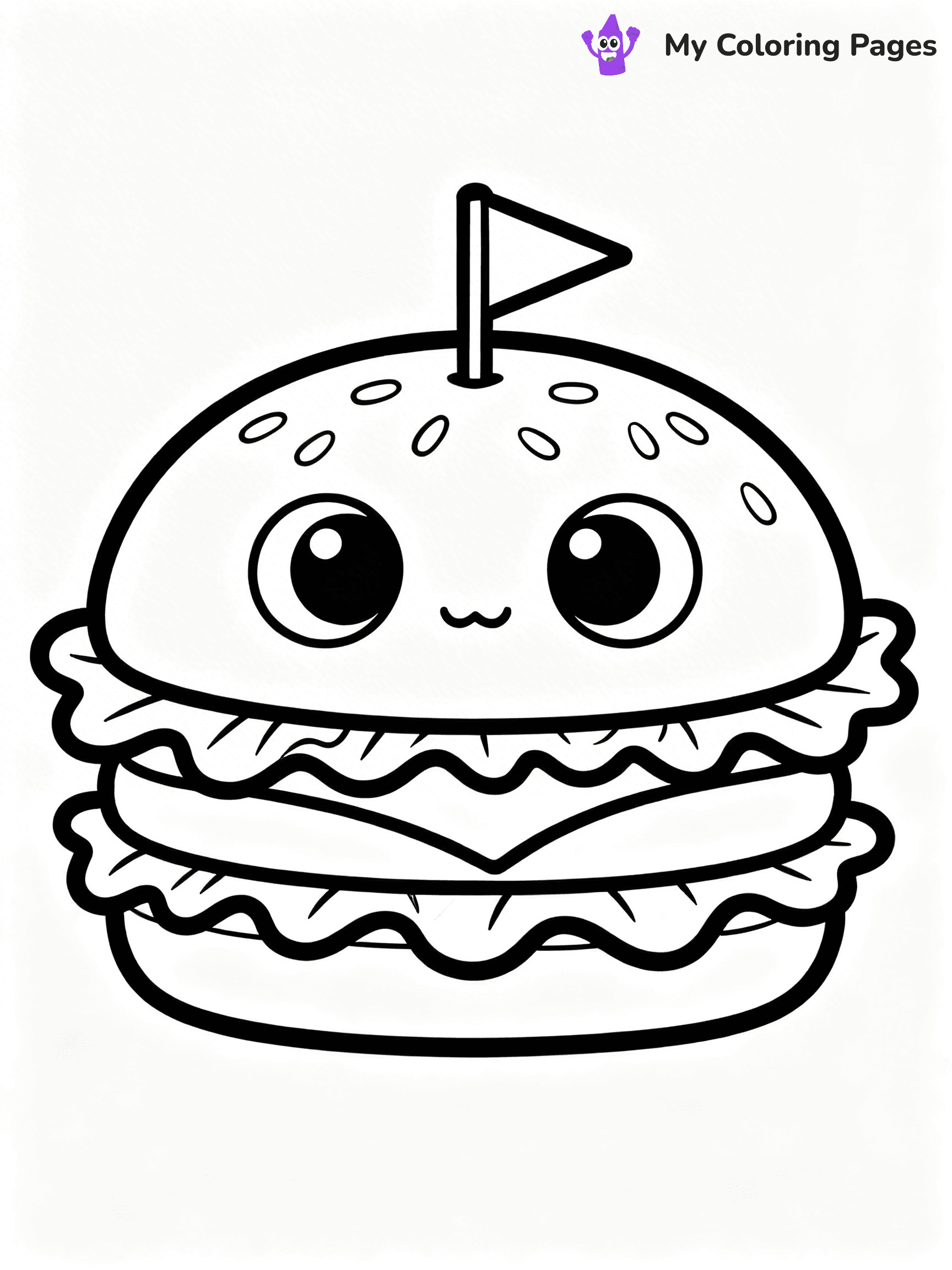 Cute Junk Food Coloring Pages - 99