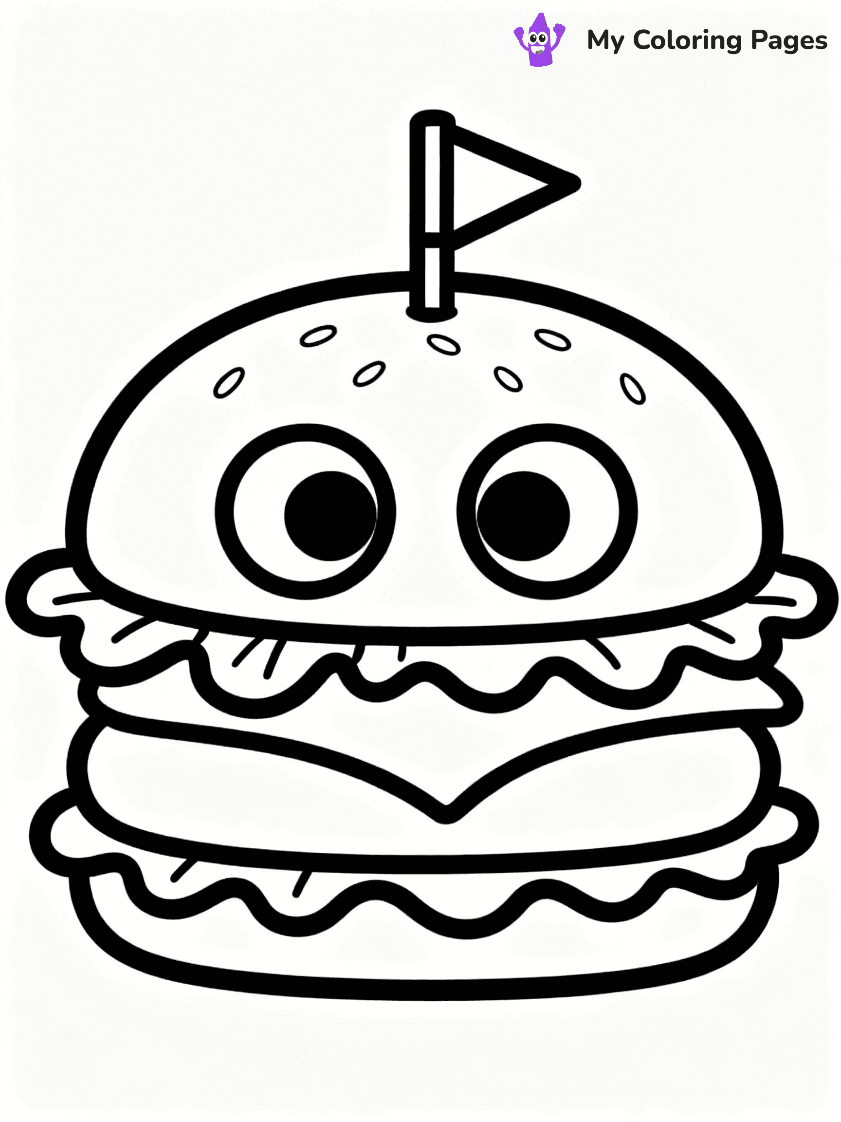 Cute Junk Food Coloring Pages - 98