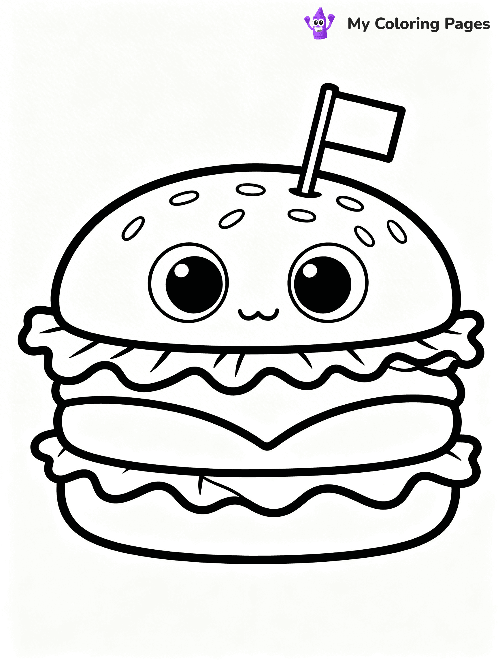 Cute Junk Food Coloring Pages - 97