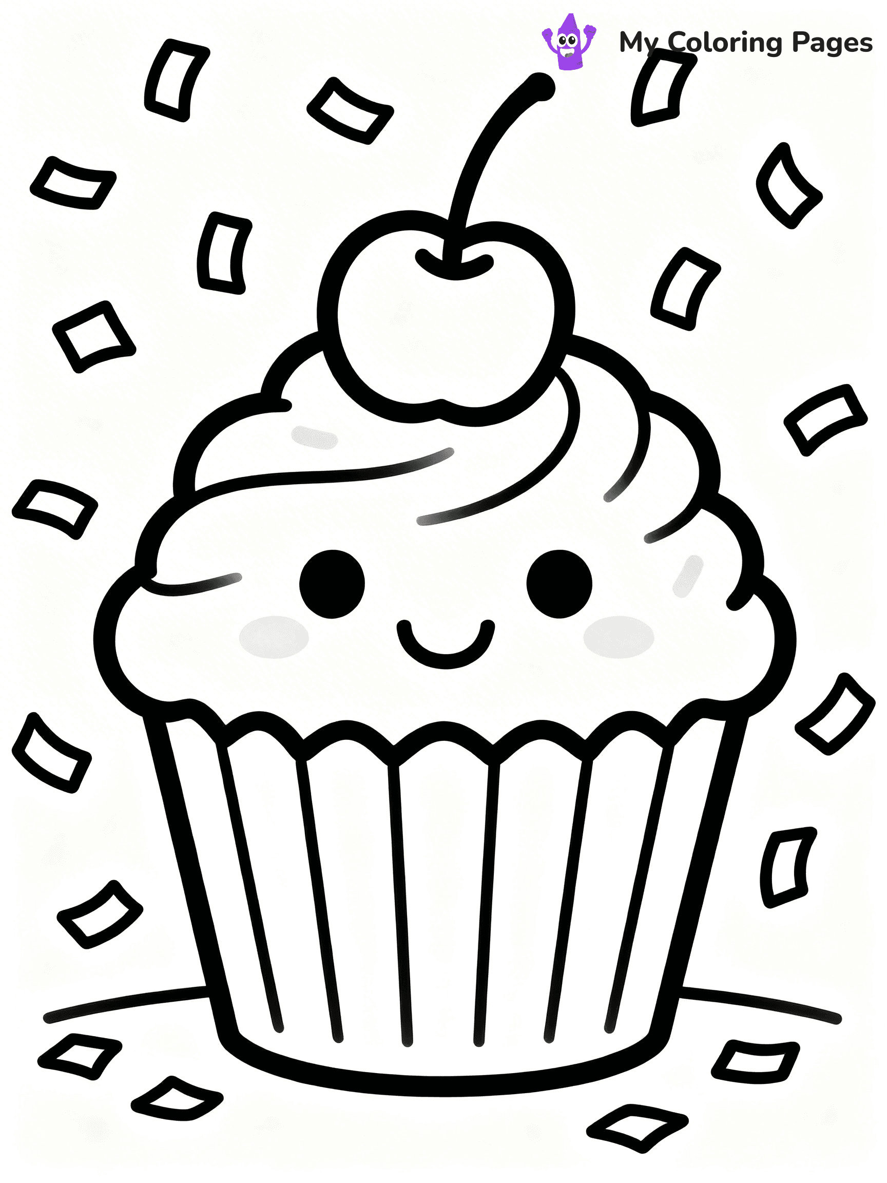 Cute Junk Food Coloring Pages - 95