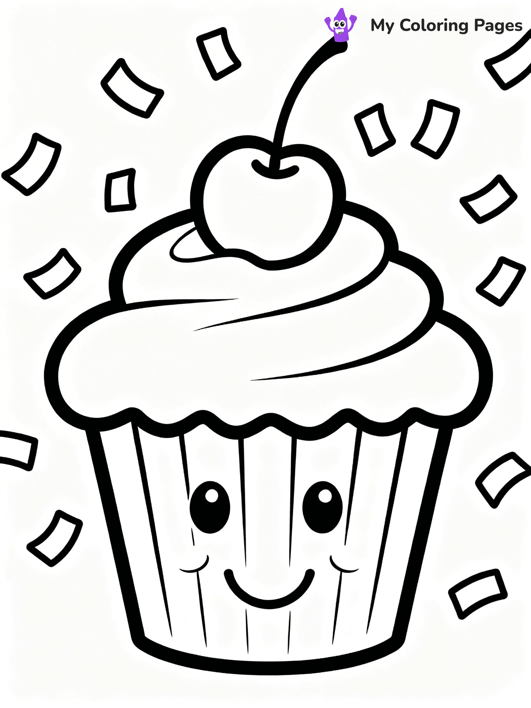 Cute Junk Food Coloring Pages - 94