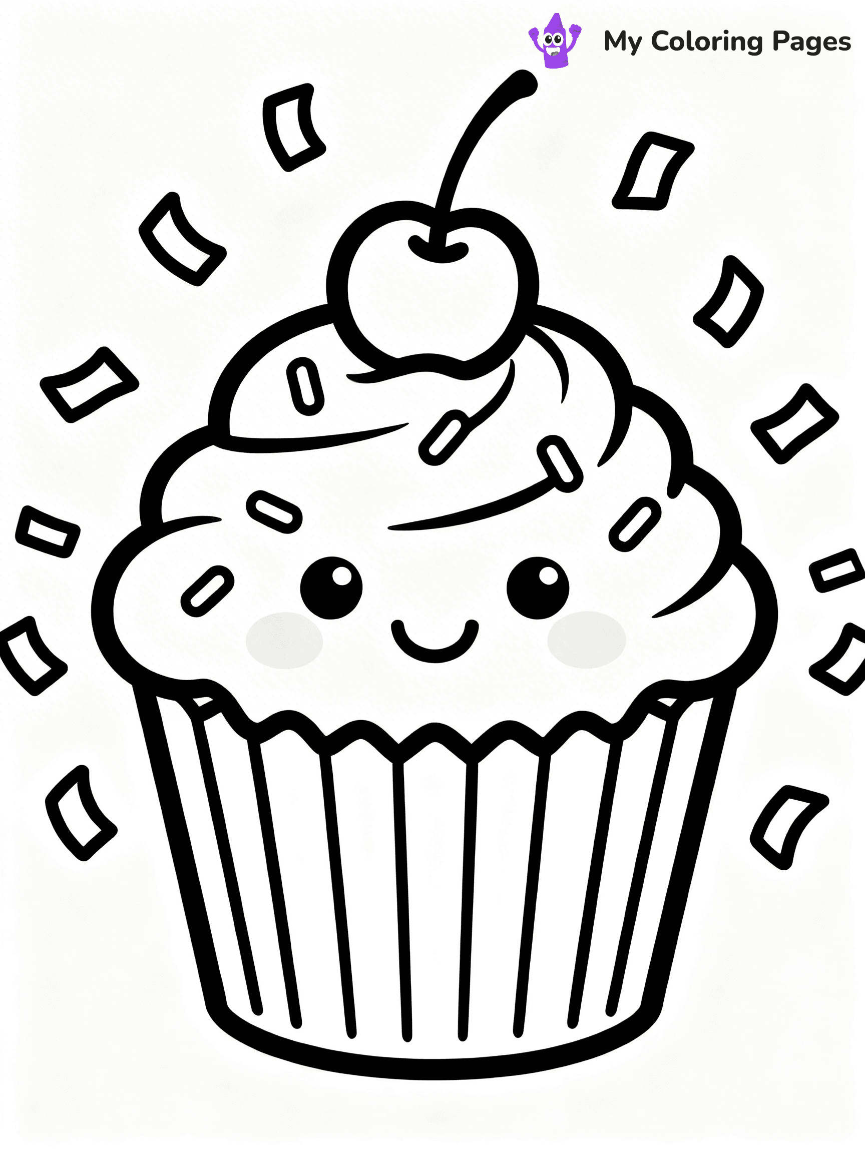 Cute Junk Food Coloring Pages - 93