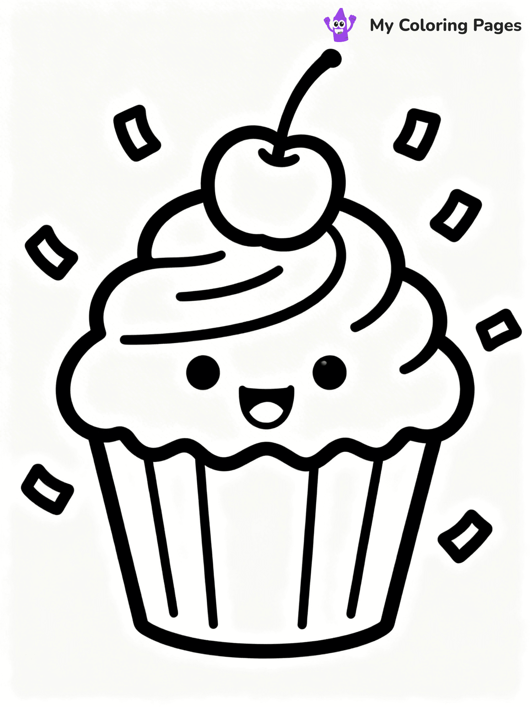 Cute Junk Food Coloring Pages - 92