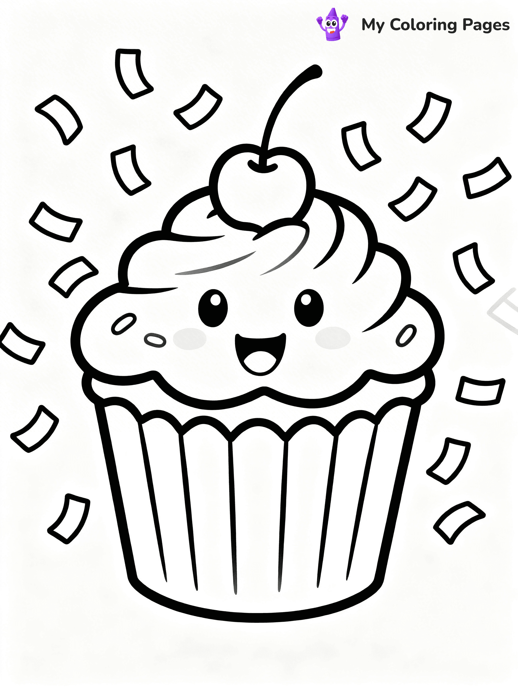 Cute Junk Food Coloring Pages - 89