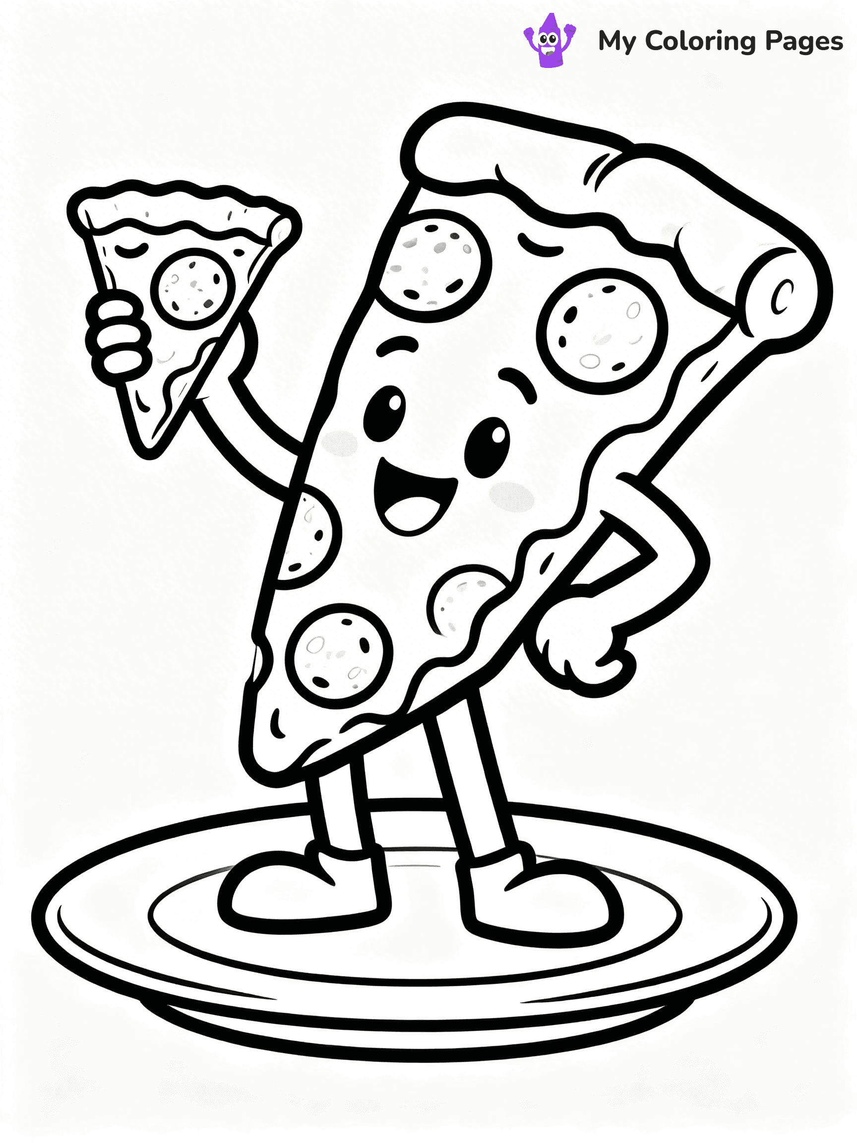 Cute Junk Food Coloring Pages - 87